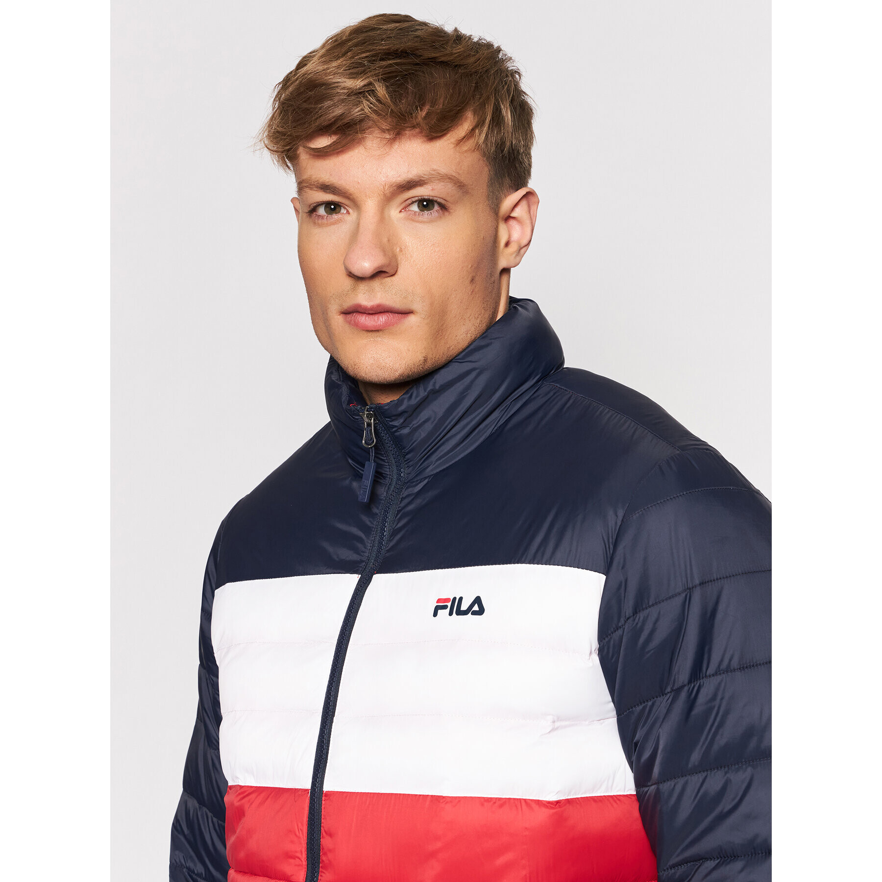 Fila Пухено яке Emory 688939 Тъмносин Regular Fit - Pepit.bg
