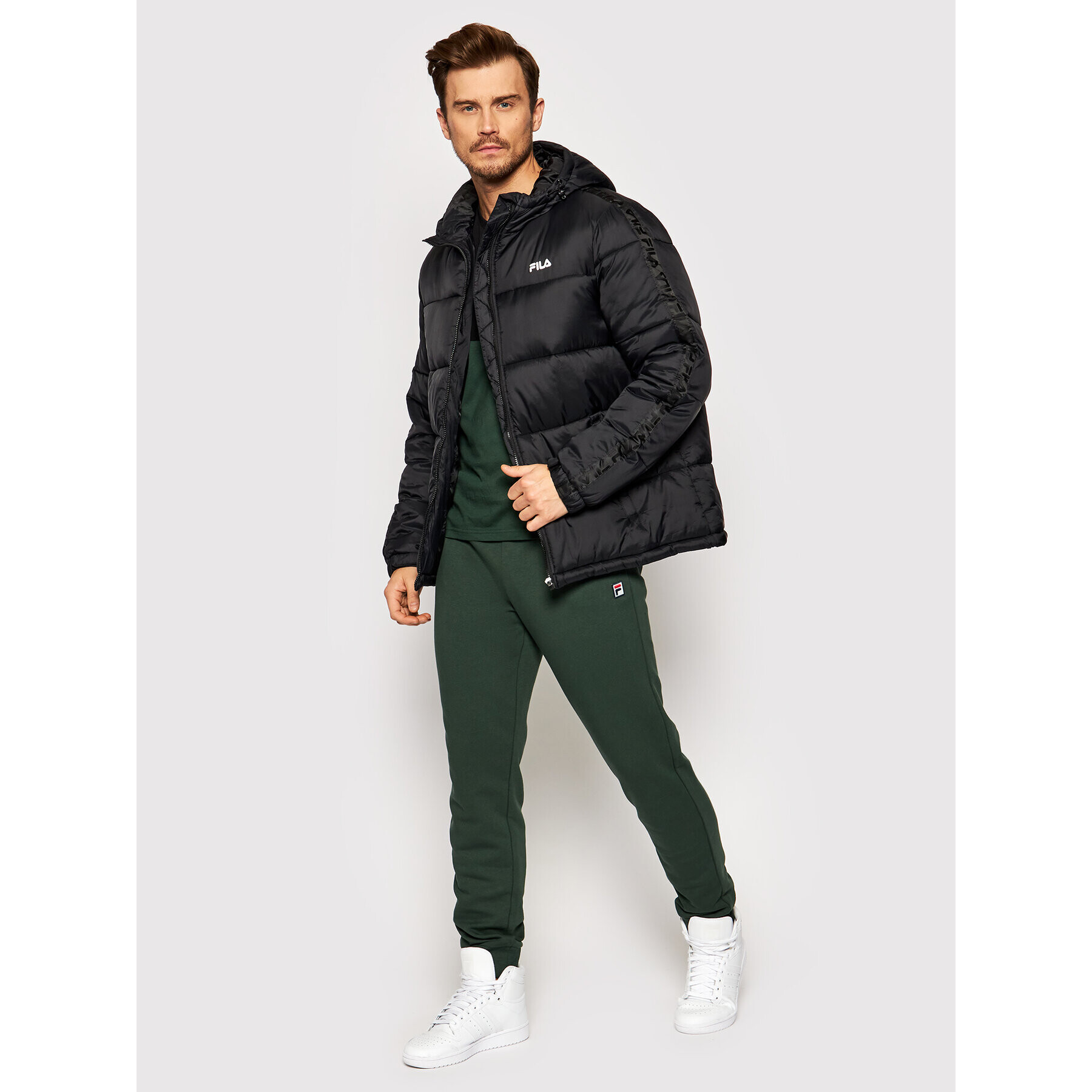 Fila Пухено яке Nalu 689136 Черен Regular Fit - Pepit.bg