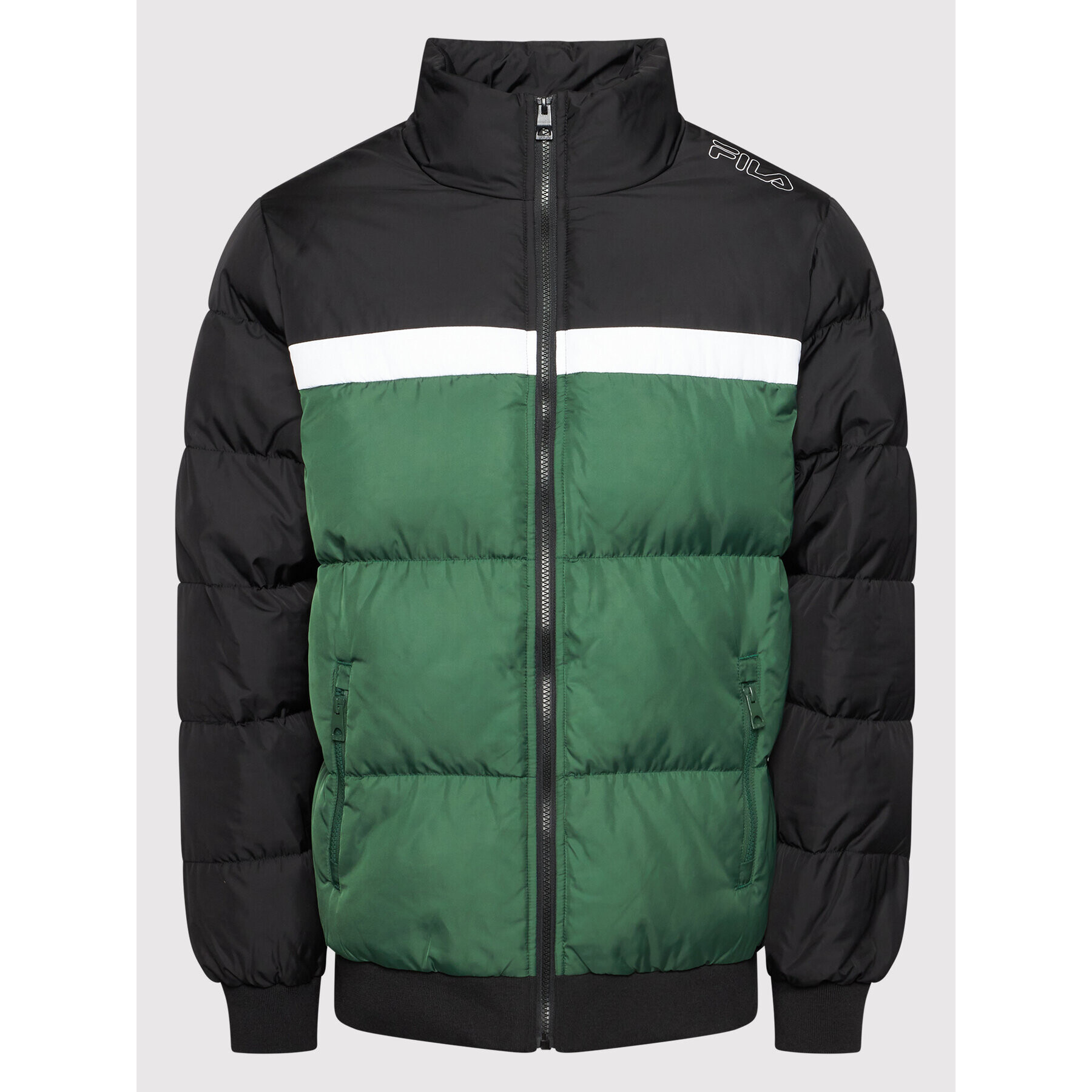 Fila Пухено яке Oliver 683485 Зелен Regular Fit - Pepit.bg