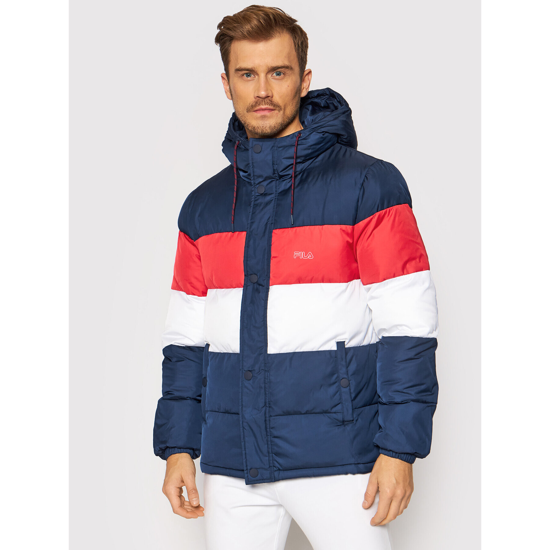 Fila Пухено яке Pirro 683457 Тъмносин Regular Fit - Pepit.bg