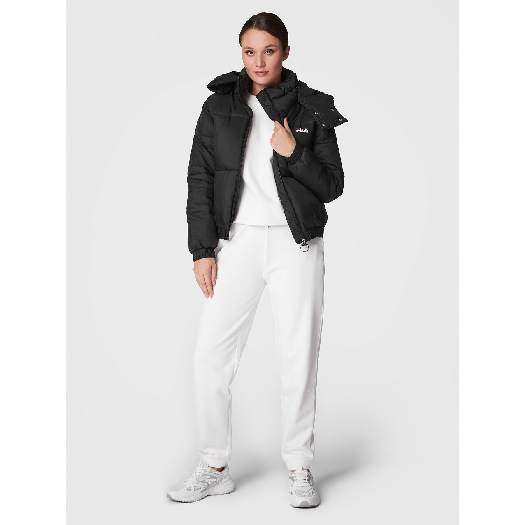 Fila Пухено яке Bender FAW0259 Черен Regular Fit - Pepit.bg