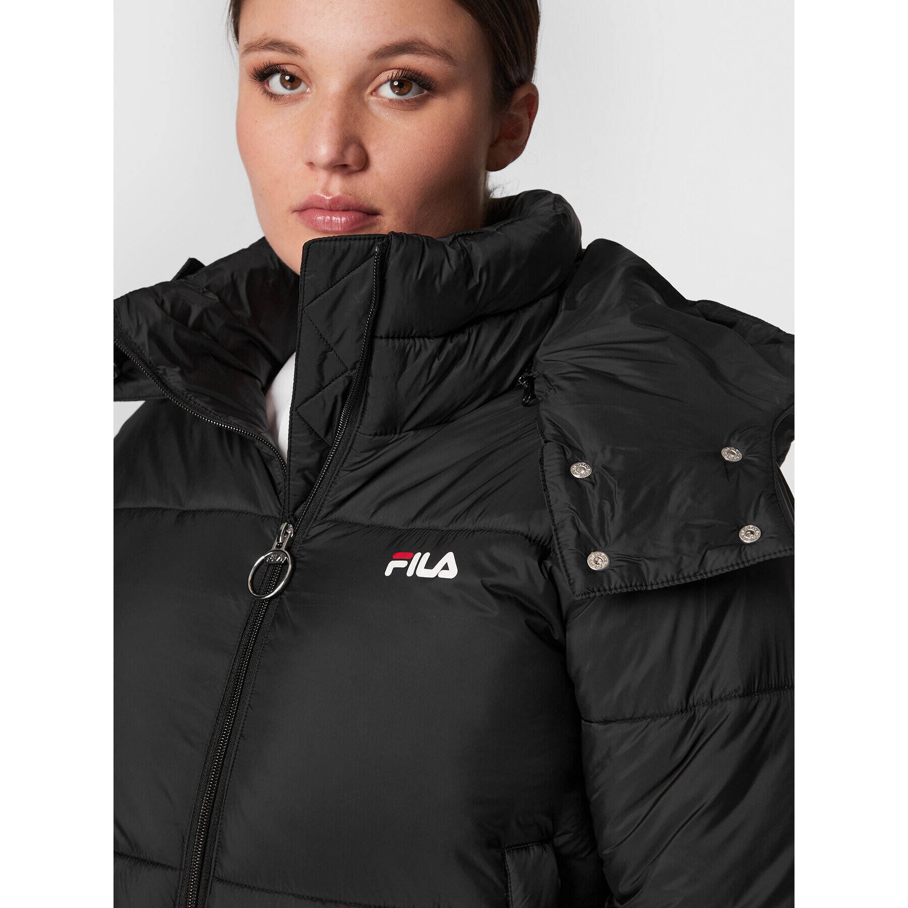 Fila Пухено яке Bender FAW0259 Черен Regular Fit - Pepit.bg