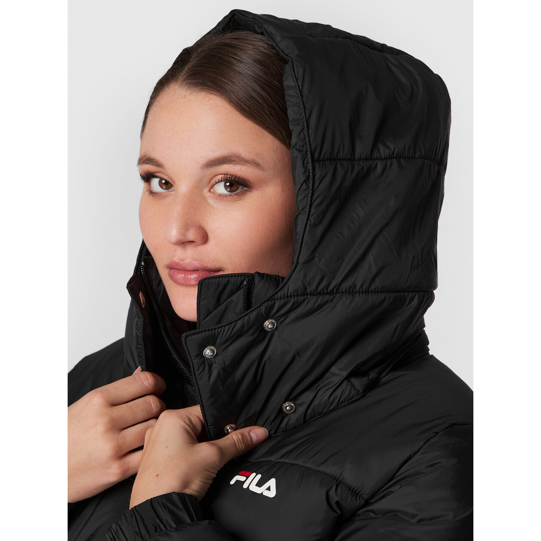 Fila Пухено яке Bender FAW0259 Черен Regular Fit - Pepit.bg