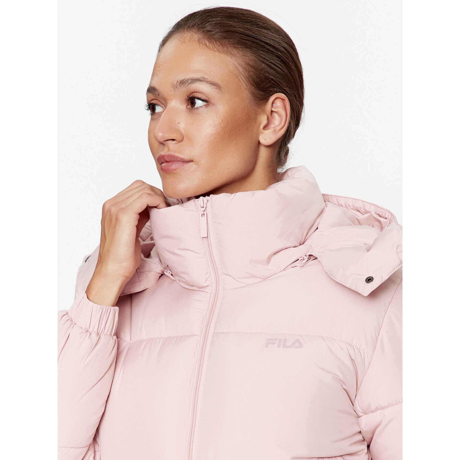 Fila Пухено яке FAW0549 Розов Regular Fit - Pepit.bg
