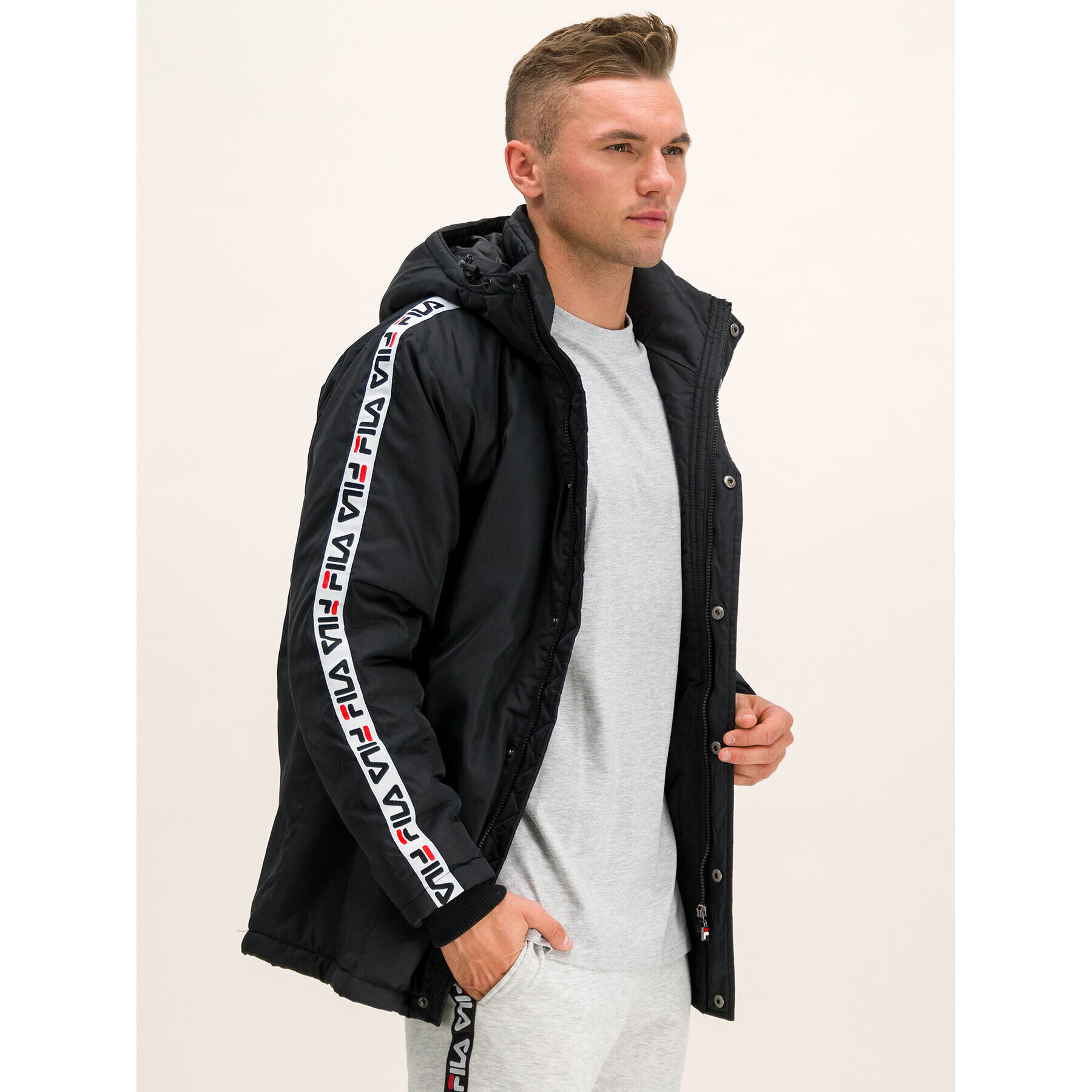 Fila Пухено яке Orlando 687235 Черен Regular Fit - Pepit.bg