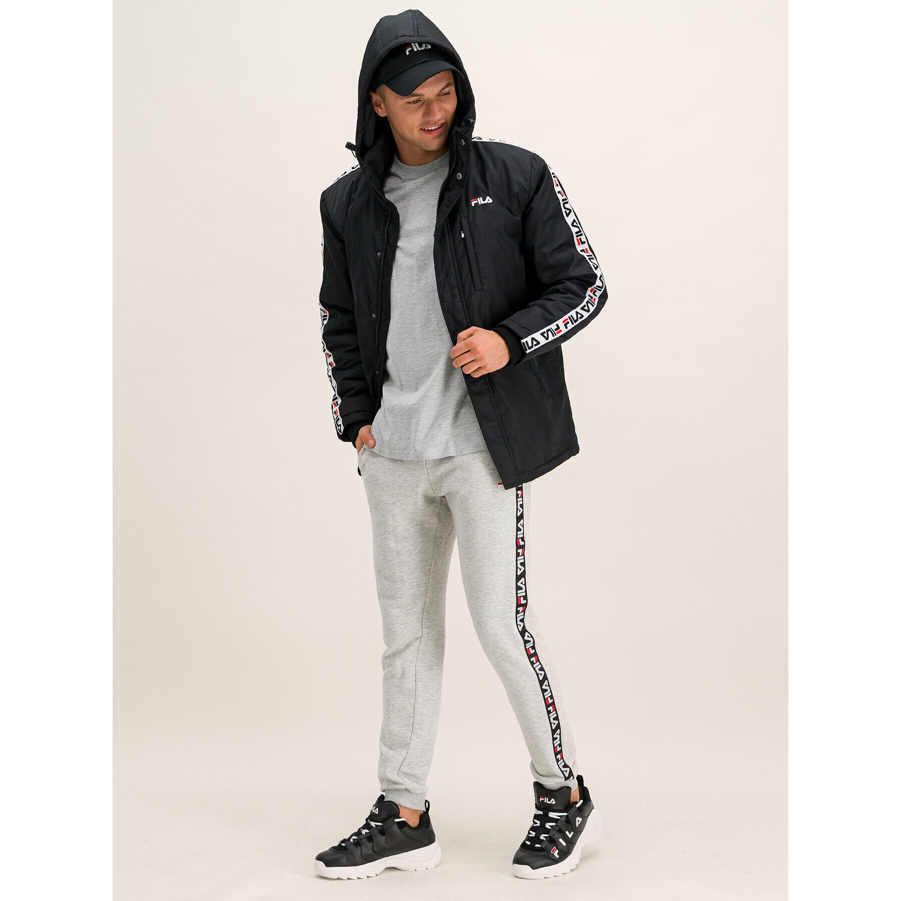 Fila Пухено яке Orlando 687235 Черен Regular Fit - Pepit.bg