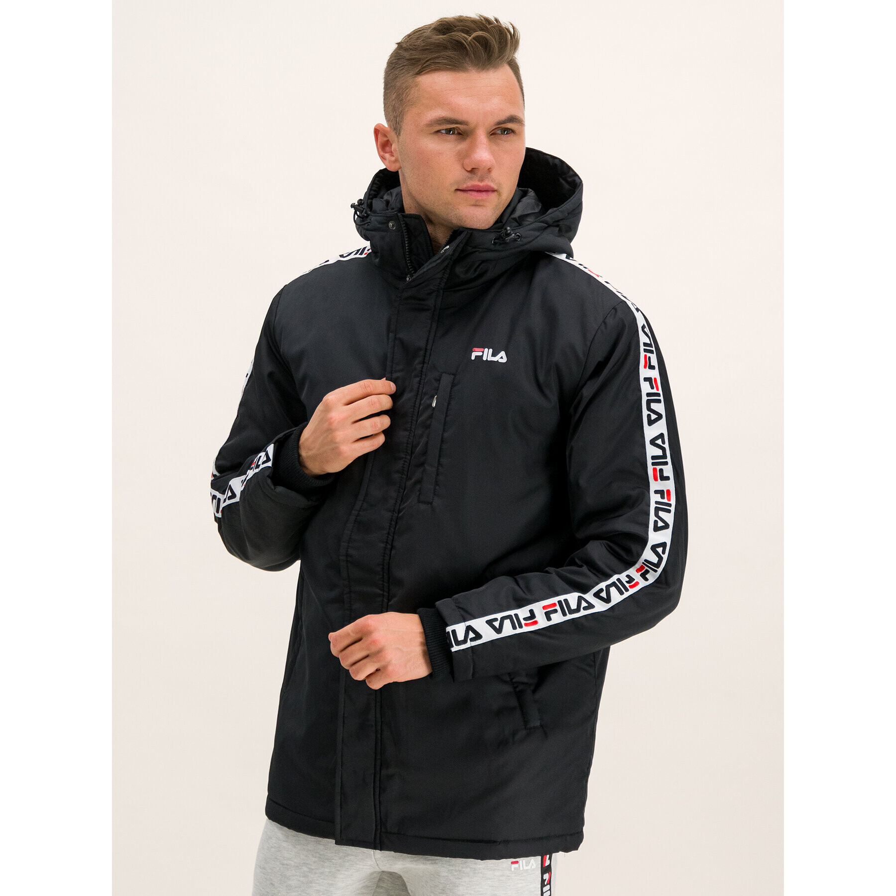 Fila Пухено яке Orlando 687235 Черен Regular Fit - Pepit.bg