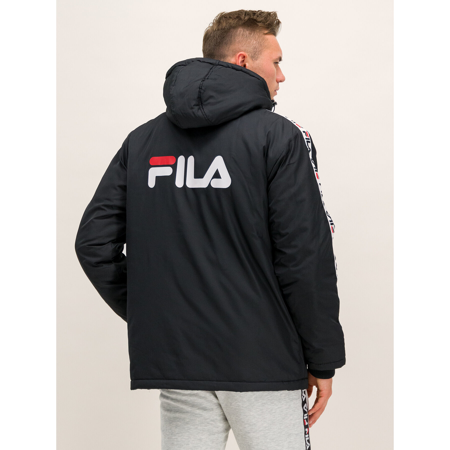 Fila Пухено яке Orlando 687235 Черен Regular Fit - Pepit.bg
