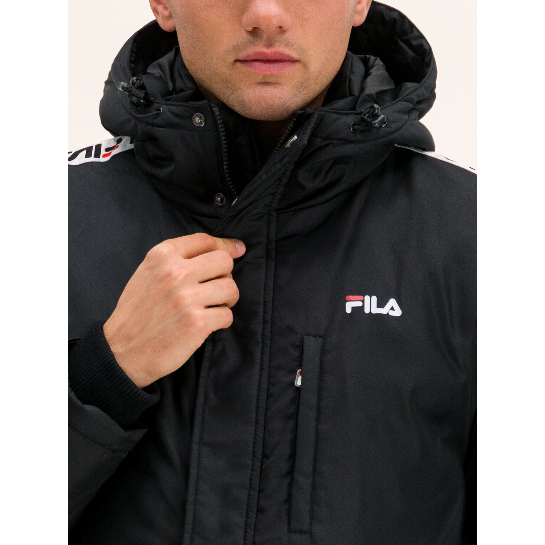 Fila Пухено яке Orlando 687235 Черен Regular Fit - Pepit.bg