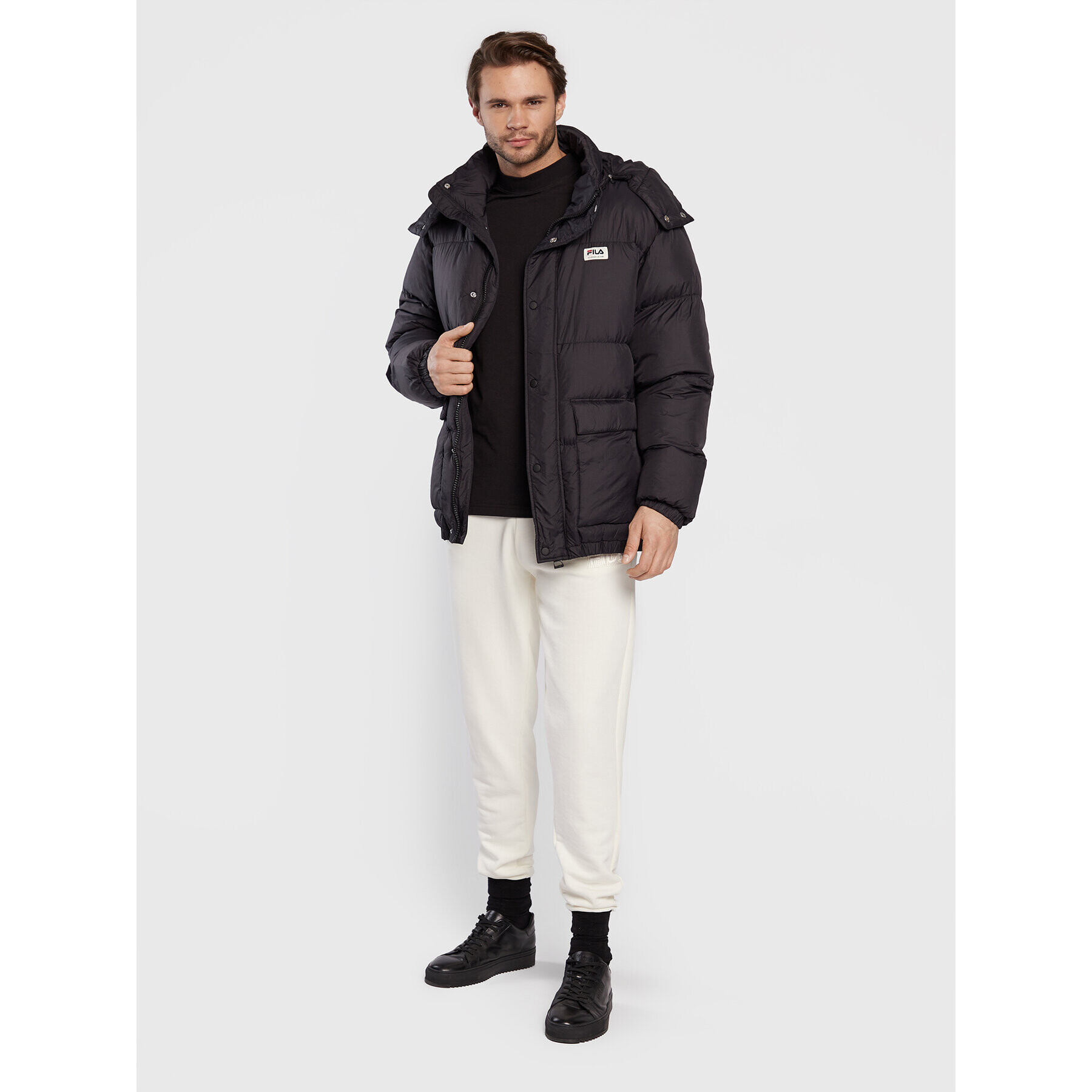 Fila Пухено яке Tirebolu FAM0143 Черен Oversize - Pepit.bg