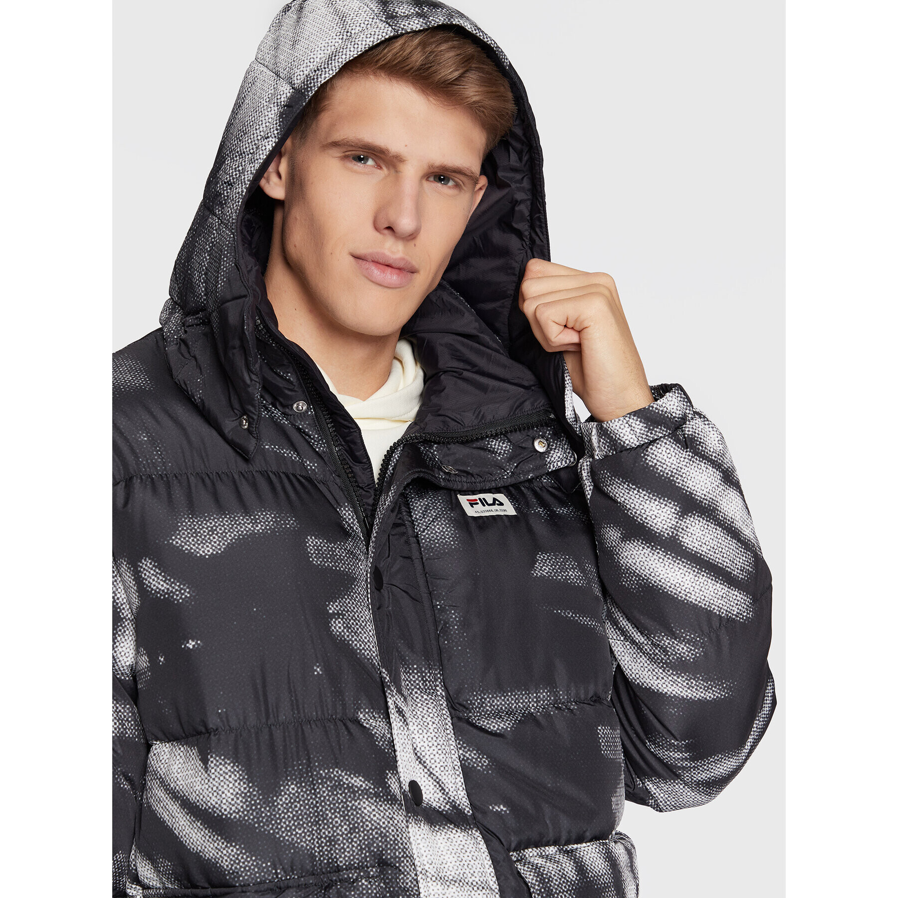 Fila Пухено яке Tirebolu FAM0144 Черен Oversize - Pepit.bg