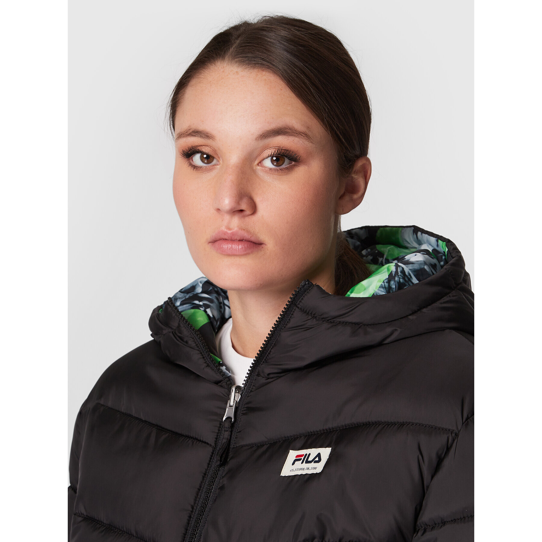 Fila Пухено яке Titisee FAW0243 Черен Oversize - Pepit.bg
