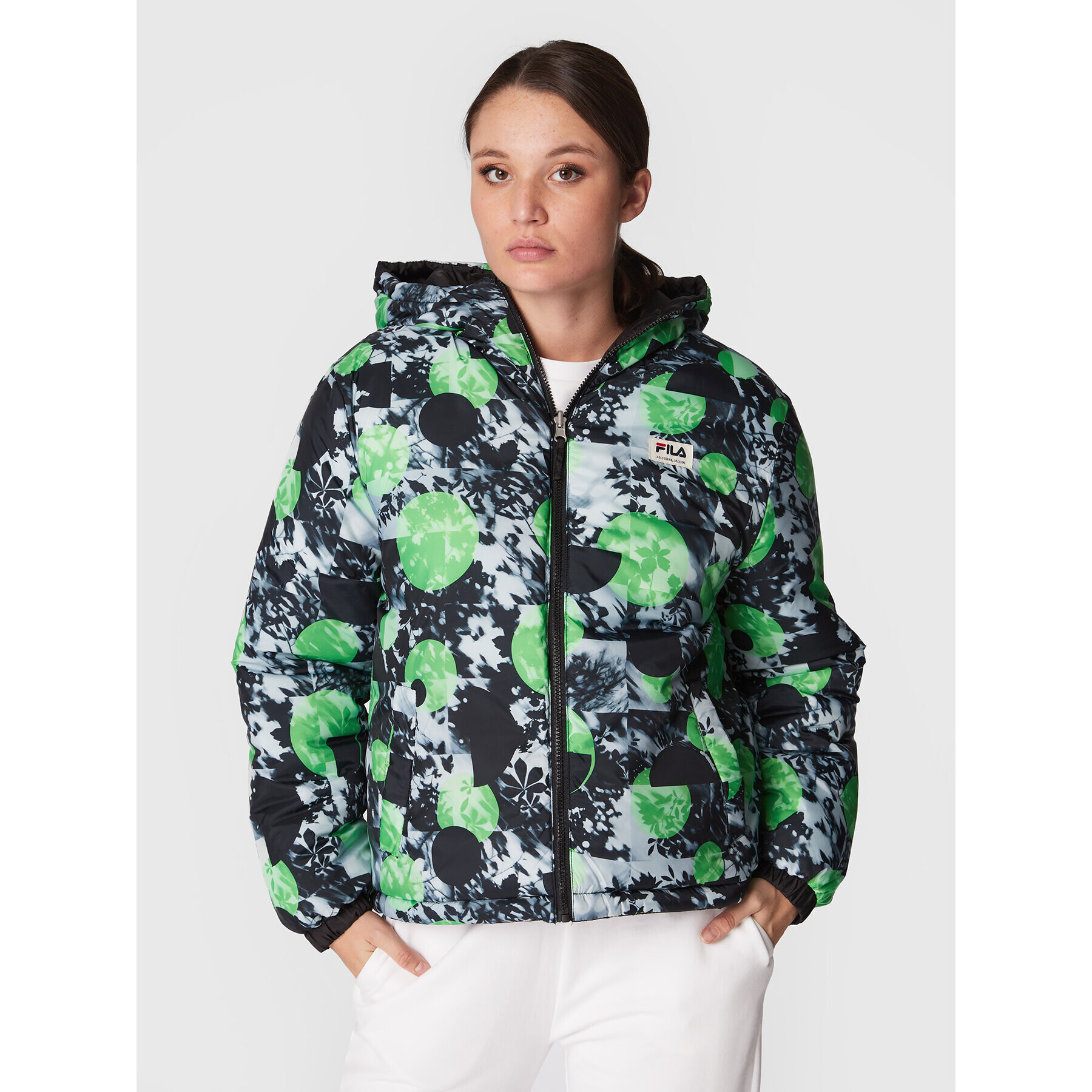 Fila Пухено яке Titisee FAW0243 Черен Oversize - Pepit.bg