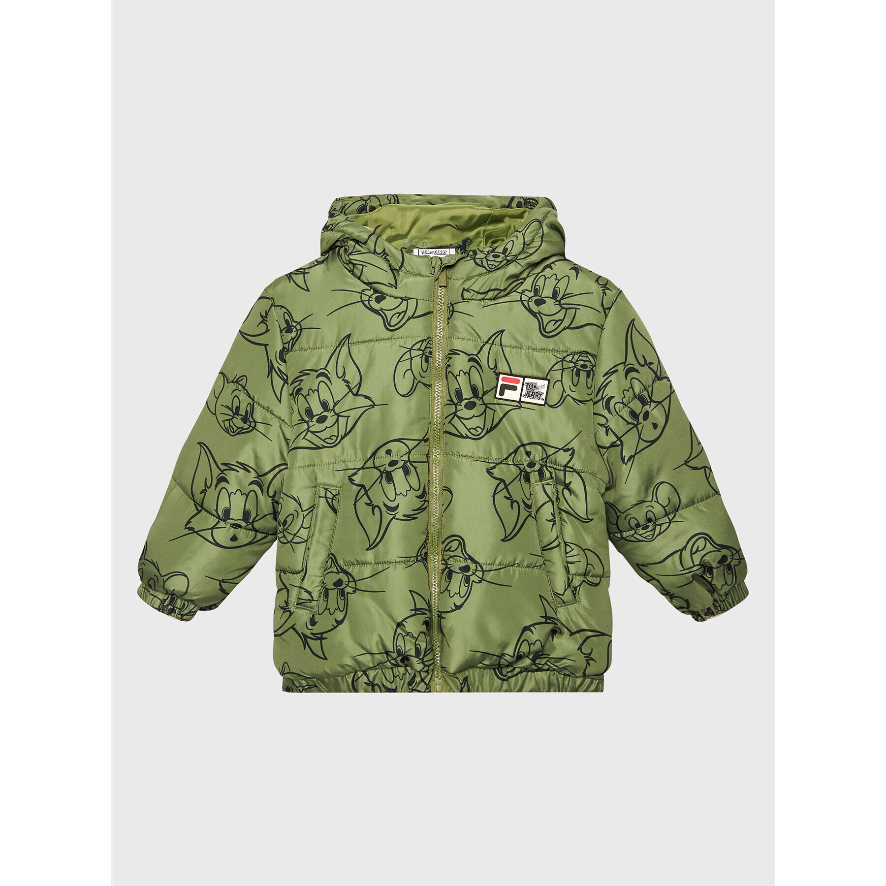 Fila Пухено яке Tonk FAK0116 Зелен Regular Fit - Pepit.bg