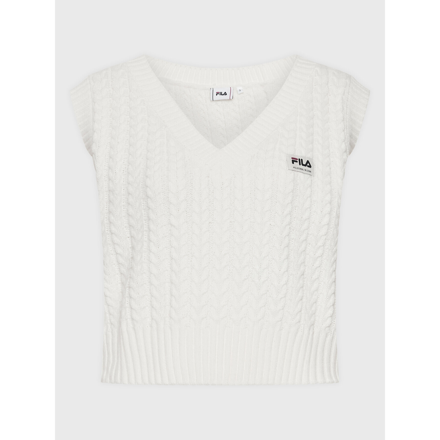 Fila Пуловер Terragona FAW0235 Бял Regular Fit - Pepit.bg