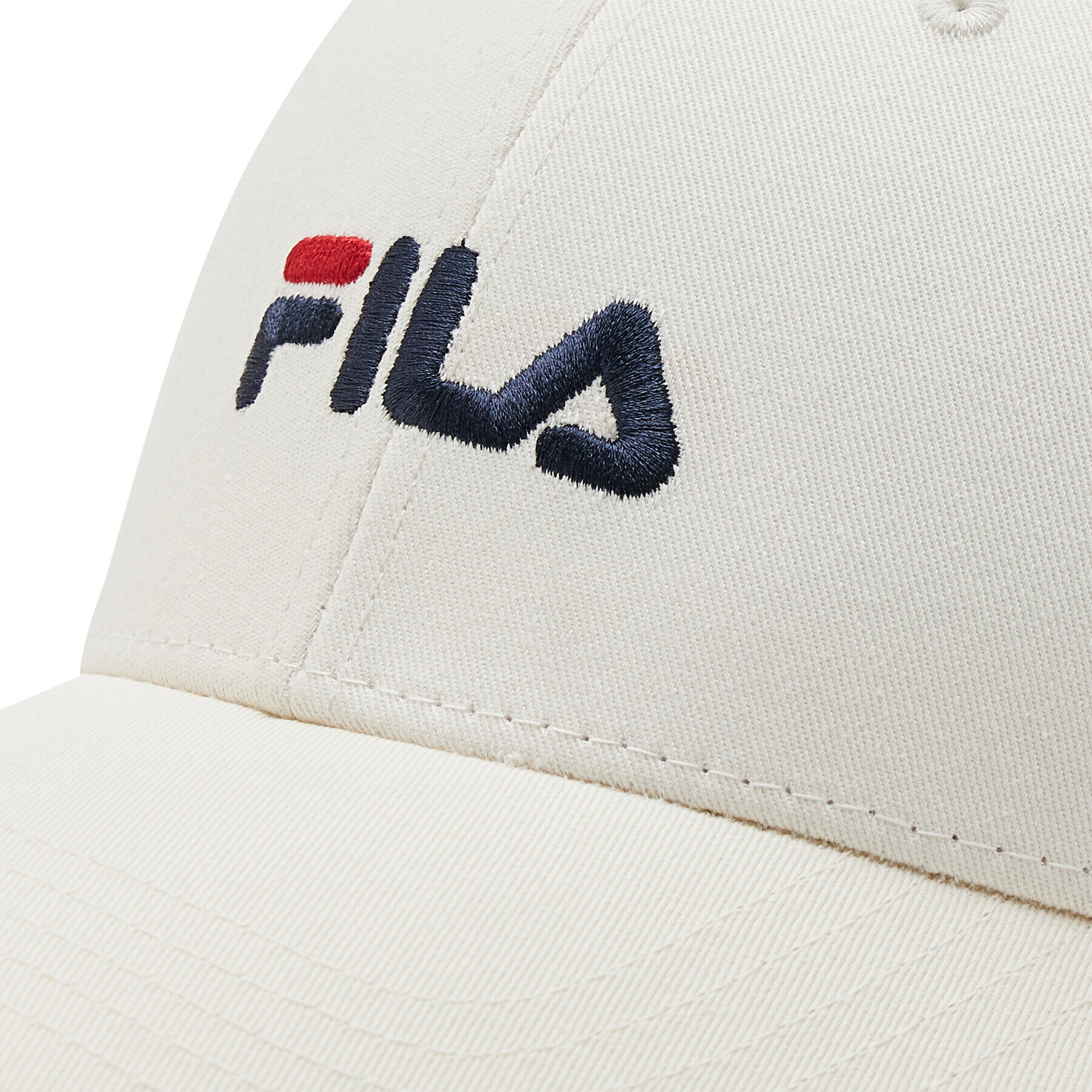 Fila Шапка с козирка Brasov 6 Panel Cap With Linear Logo Strap Back FCU0019 Бял - Pepit.bg