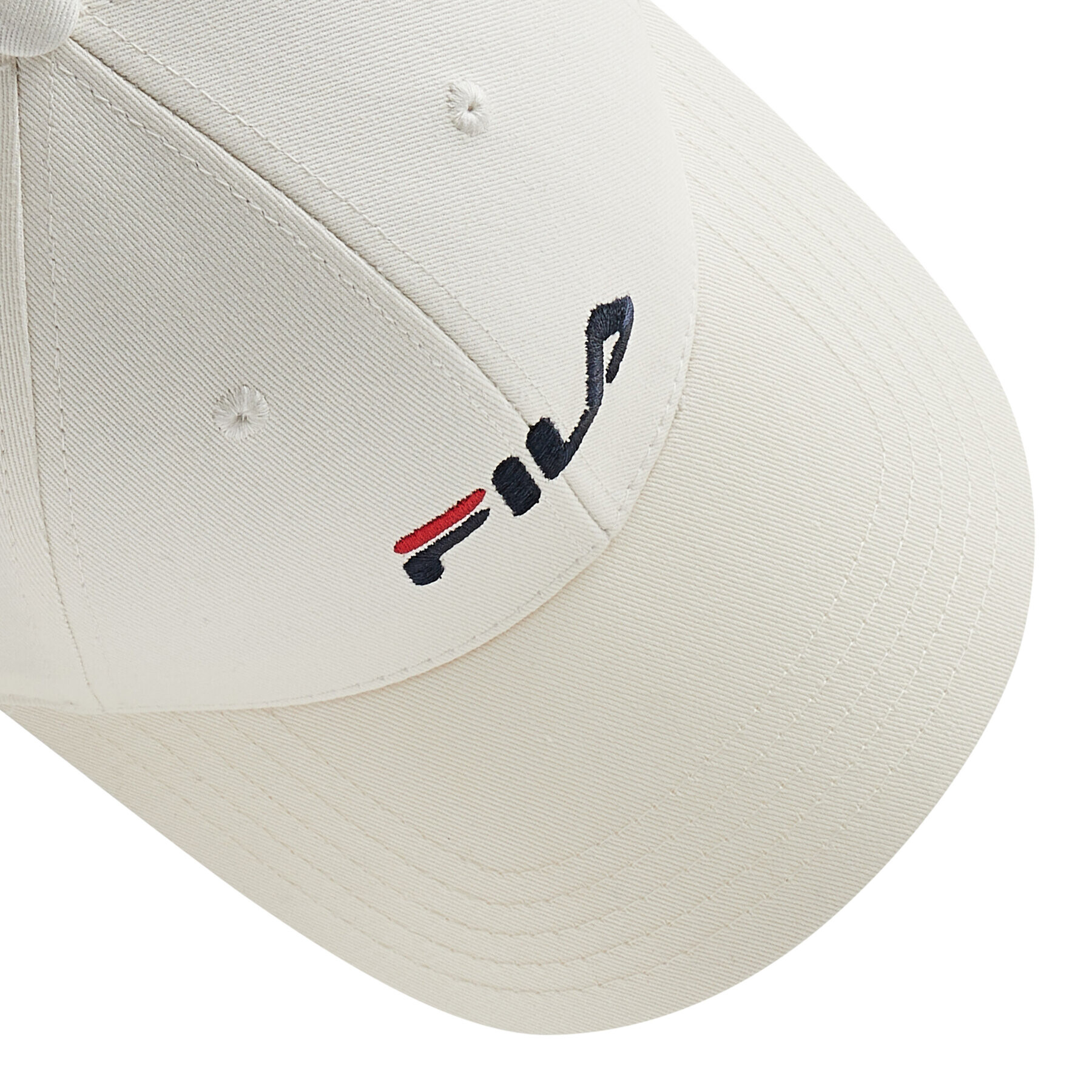 Fila Шапка с козирка Brasov 6 Panel Cap With Linear Logo Strap Back FCU0019 Бял - Pepit.bg