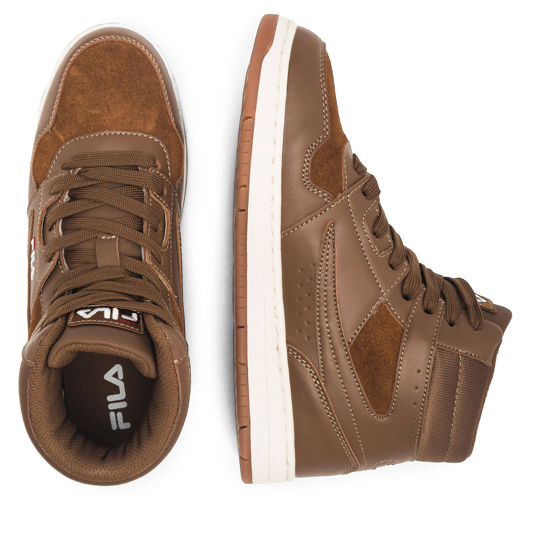 Fila Сникърси ARCADE mid teens FFT0048 70012 Кафяв - Pepit.bg