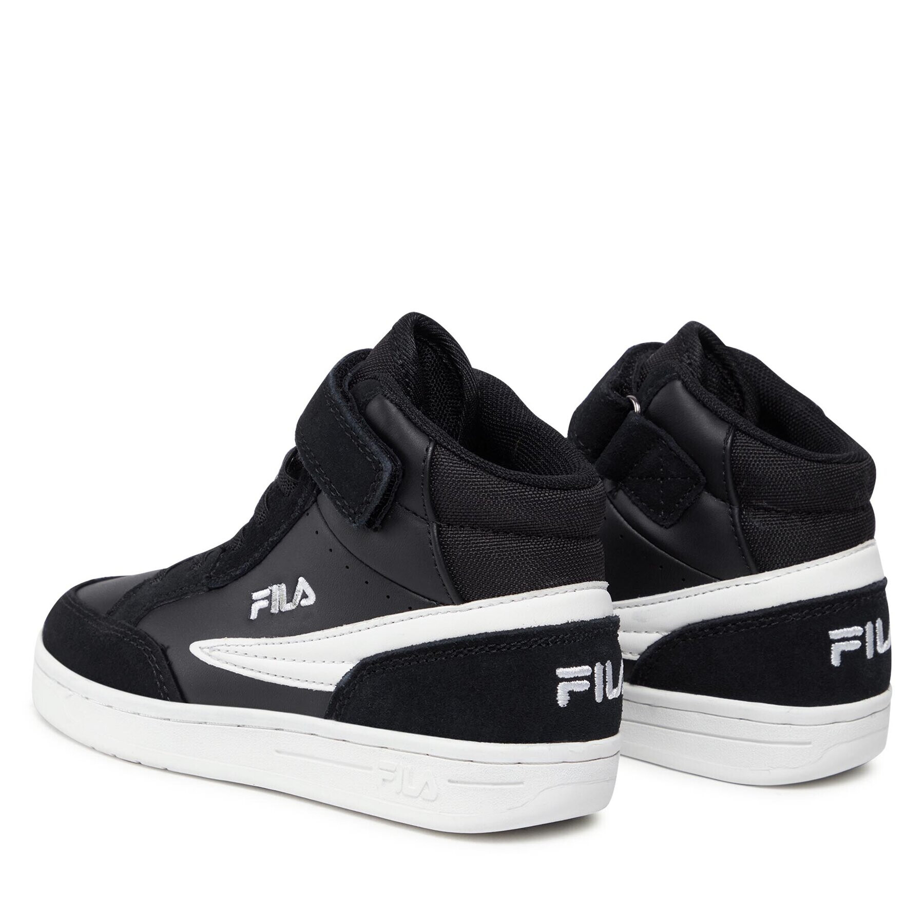Fila Сникърси Crew Velcro Mid Kids FFK0122.80010 Черен - Pepit.bg
