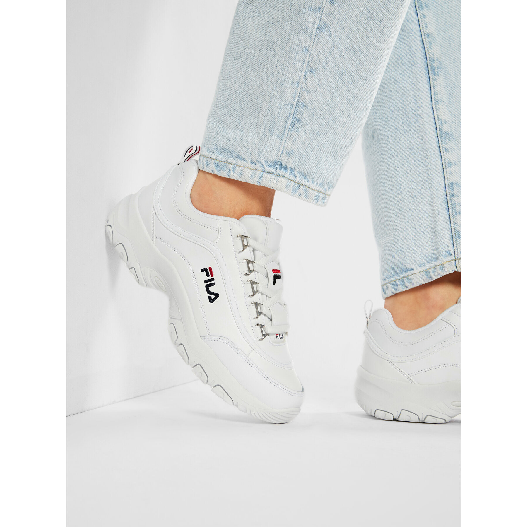 Fila Сникърси Strada Low Kids 1010781.1FG Бял - Pepit.bg
