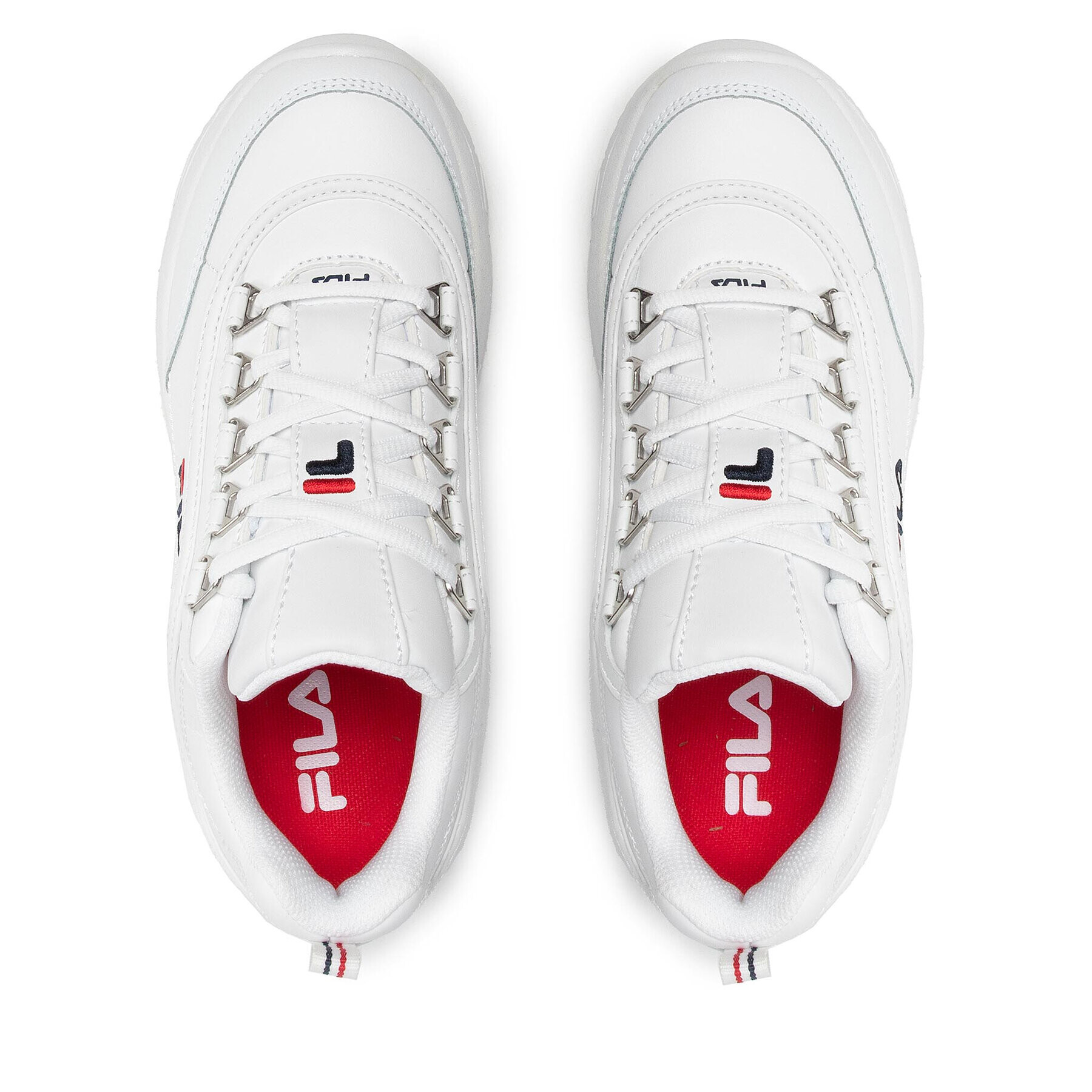 Fila Сникърси Strada Low Teens FFT0009.10004 Бял - Pepit.bg