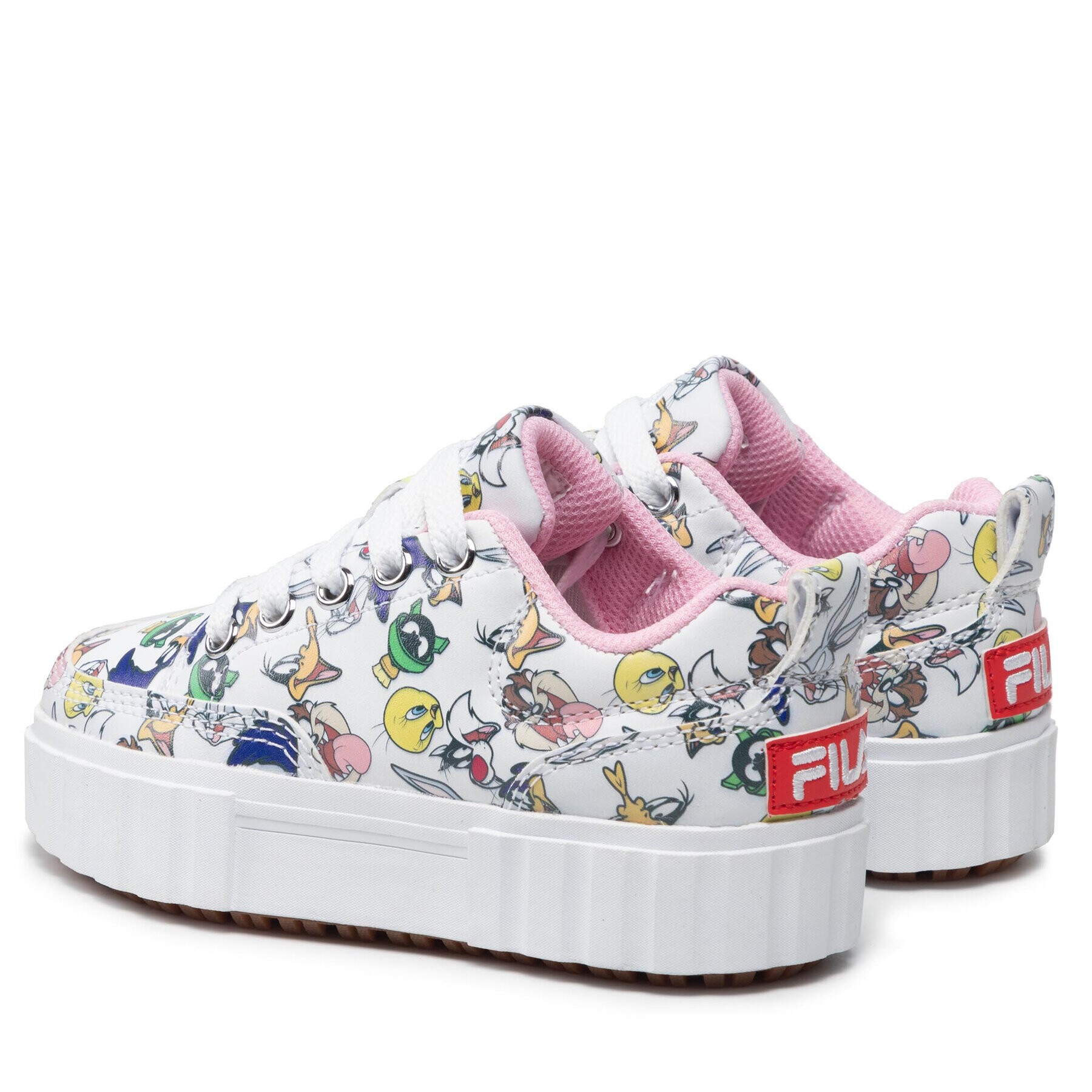 Fila Сникърси Wb Sandblast Aop Kids FFK0029.10004 Бял - Pepit.bg