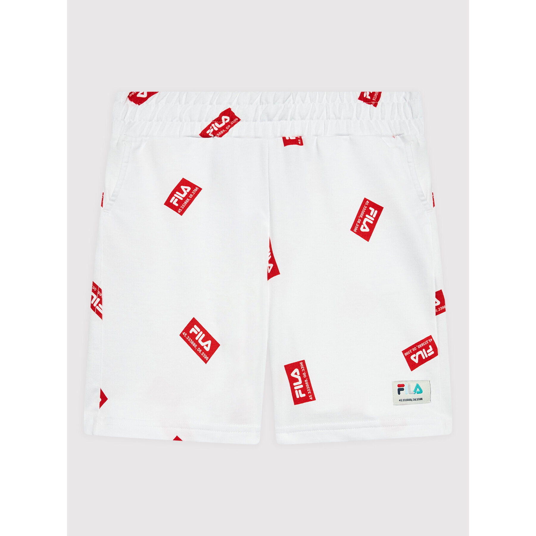 Fila Спортни шорти Teningen FAT0056 Бял Regular Fit - Pepit.bg