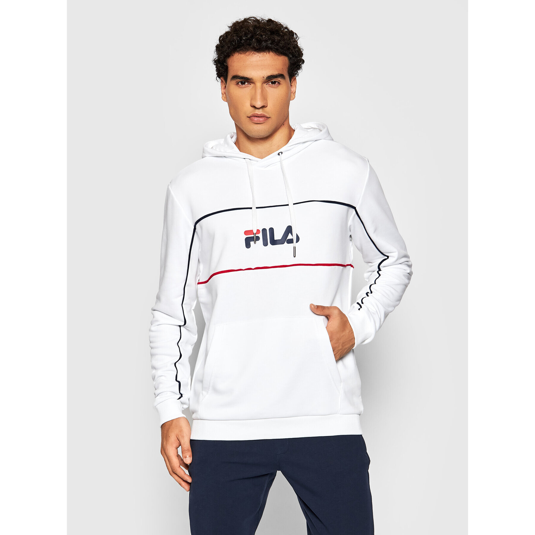 Fila Суитшърт Analu 688466 Бял Regular Fit - Pepit.bg