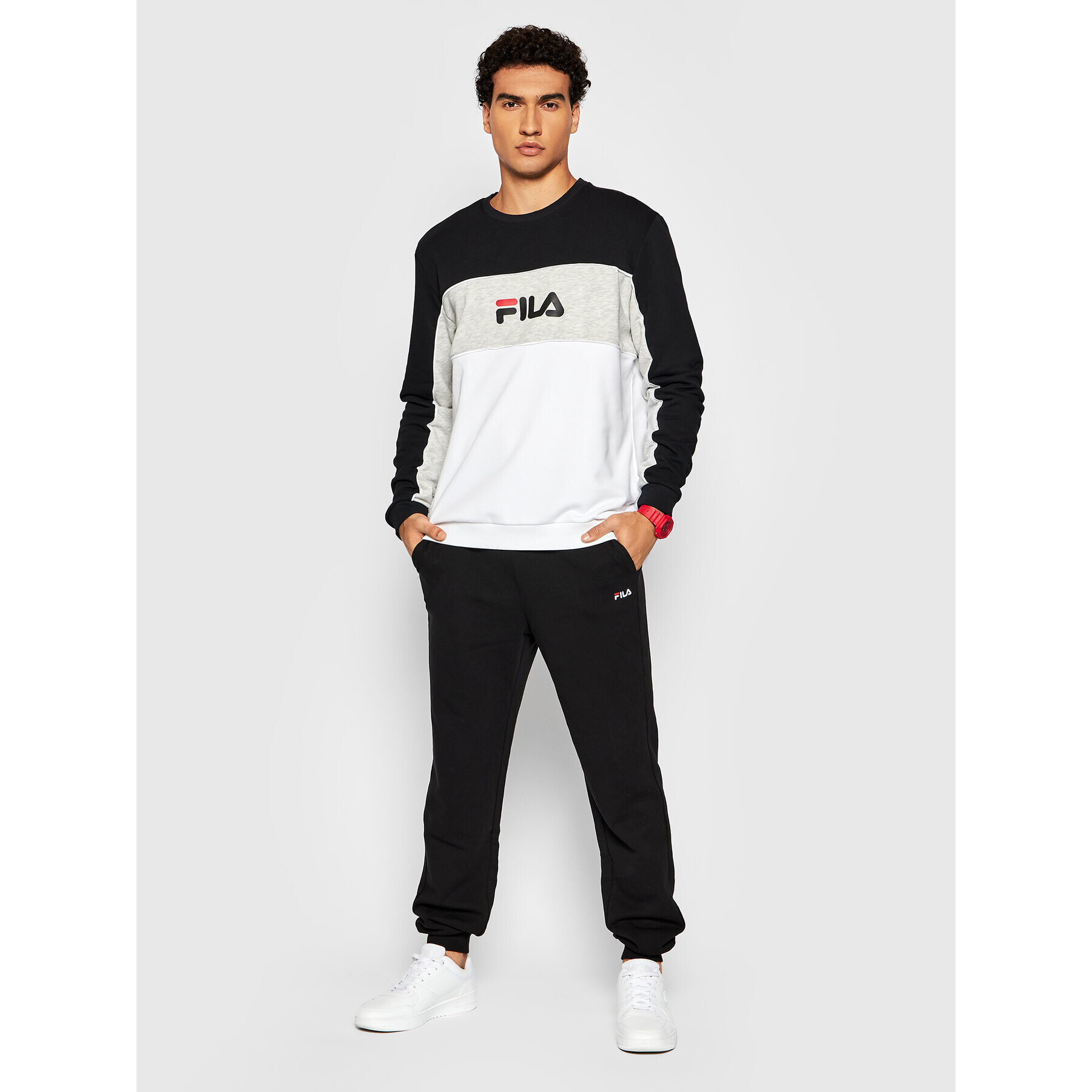 Fila Суитшърт Aqil 688467 Бял Regular Fit - Pepit.bg