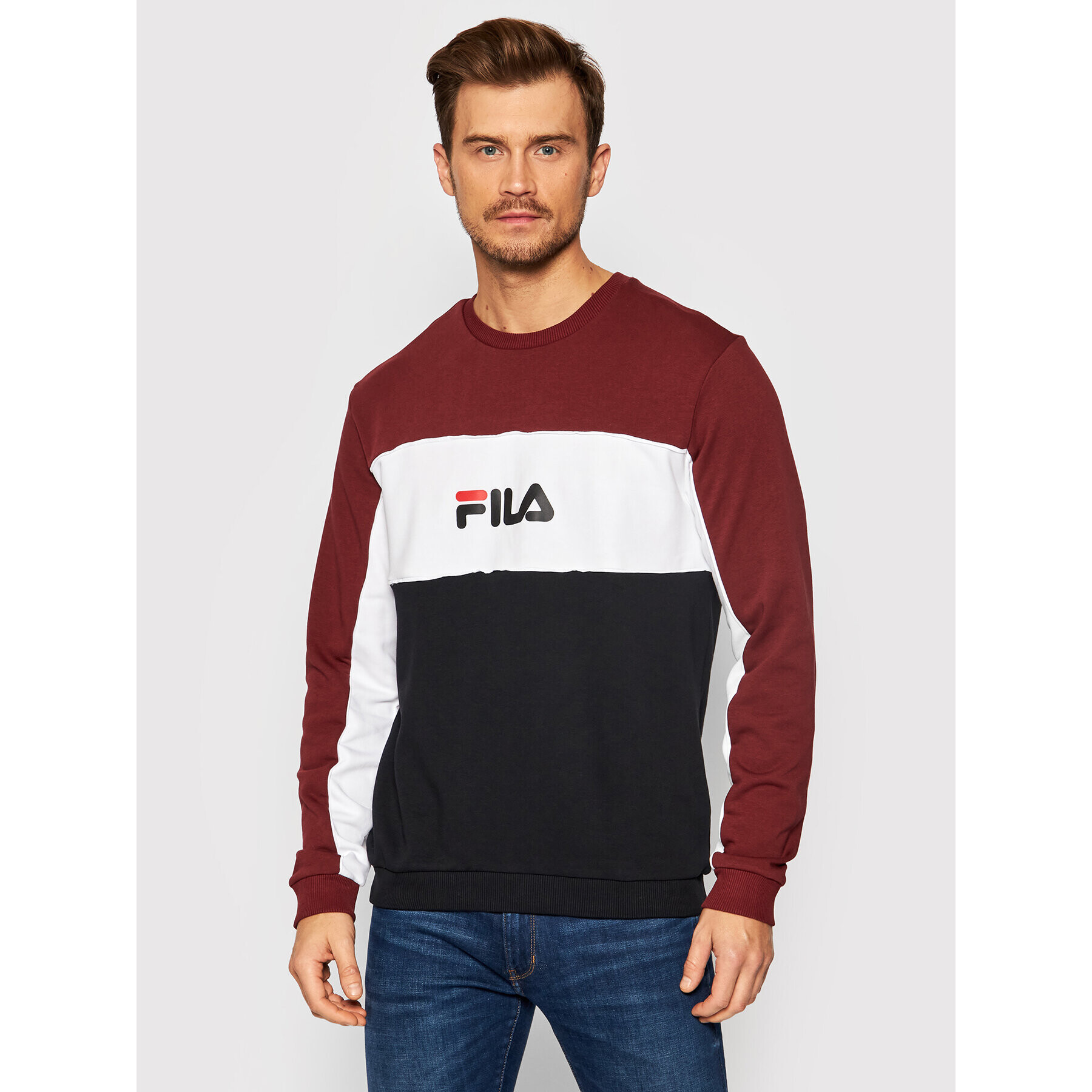 Fila Суитшърт Aqil Blocked Crew 688467 Цветен Regular Fit - Pepit.bg