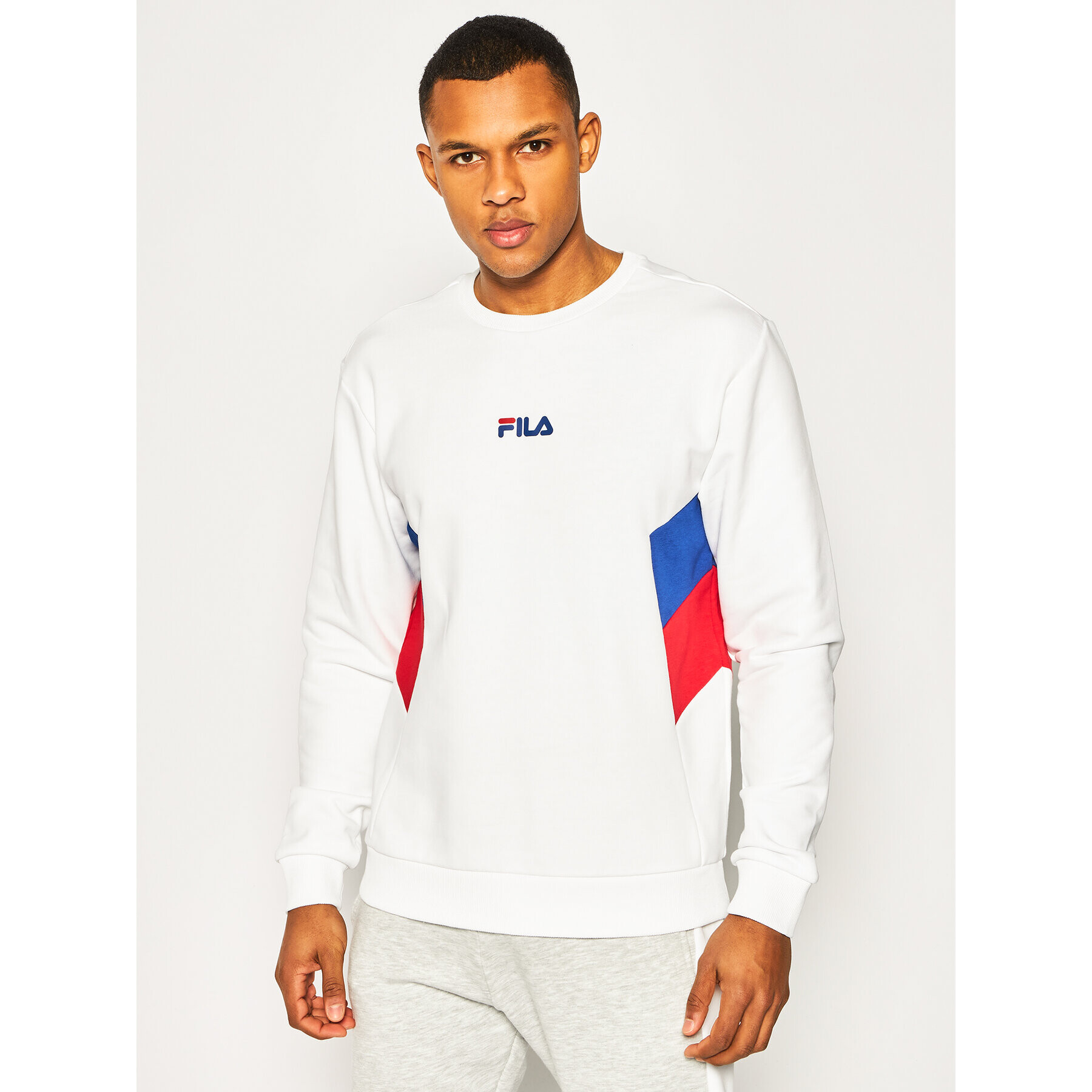 Fila Суитшърт Baker Crew 687481 Бял Regular Fit - Pepit.bg