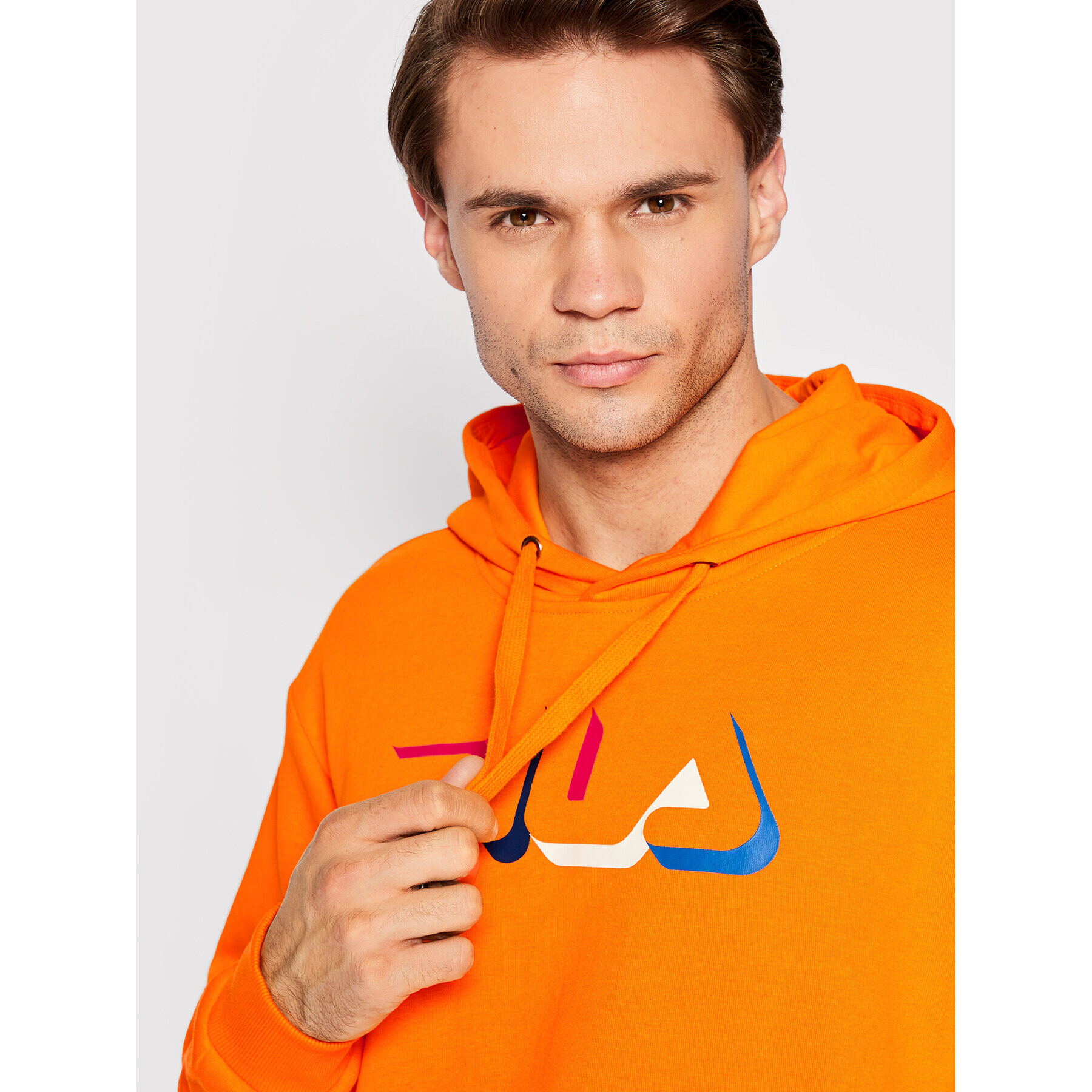 Fila Суитшърт Burzaco FAM0040 Оранжев Regular Fit - Pepit.bg