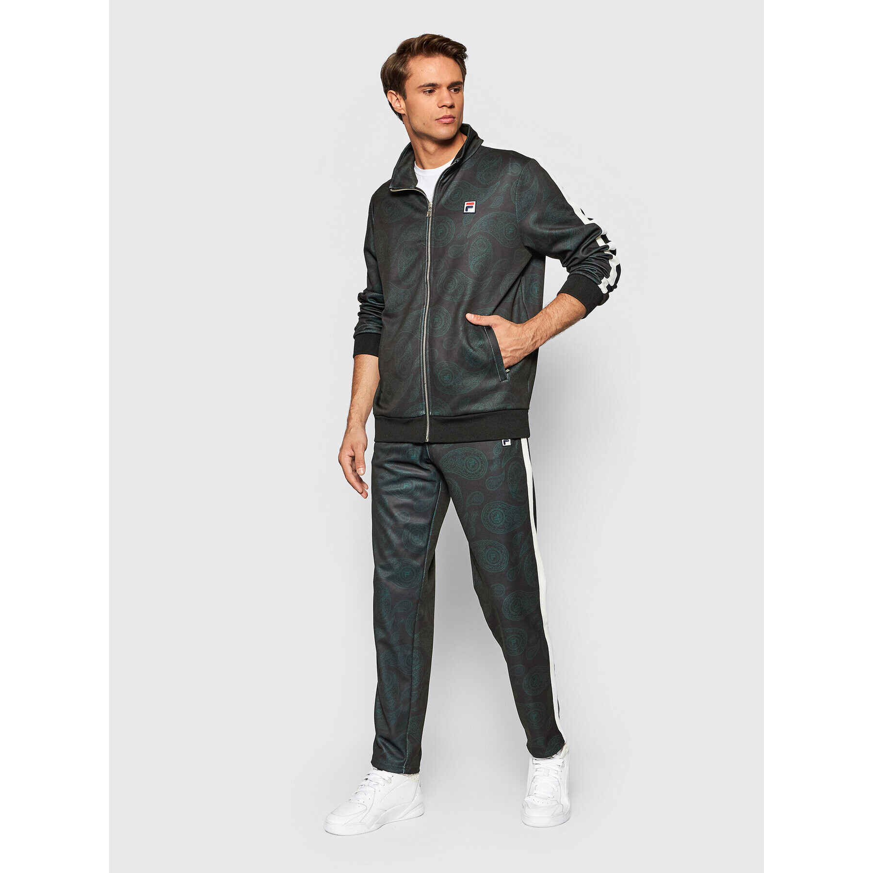 Fila Суитшърт Chas Aop 688982 Черен Regular Fit - Pepit.bg