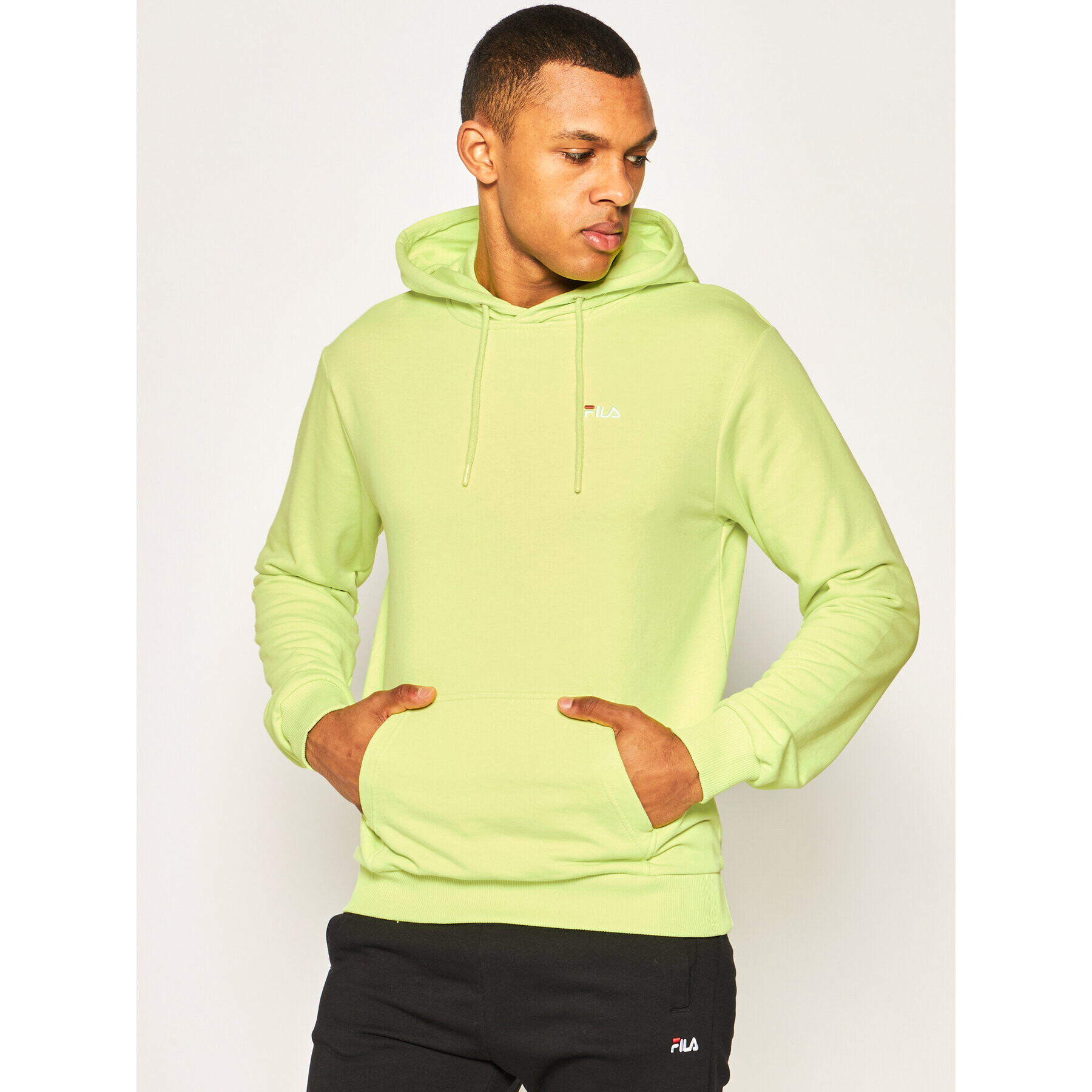 Fila Суитшърт Edison Hoody 688163 Зелен Regular Fit - Pepit.bg