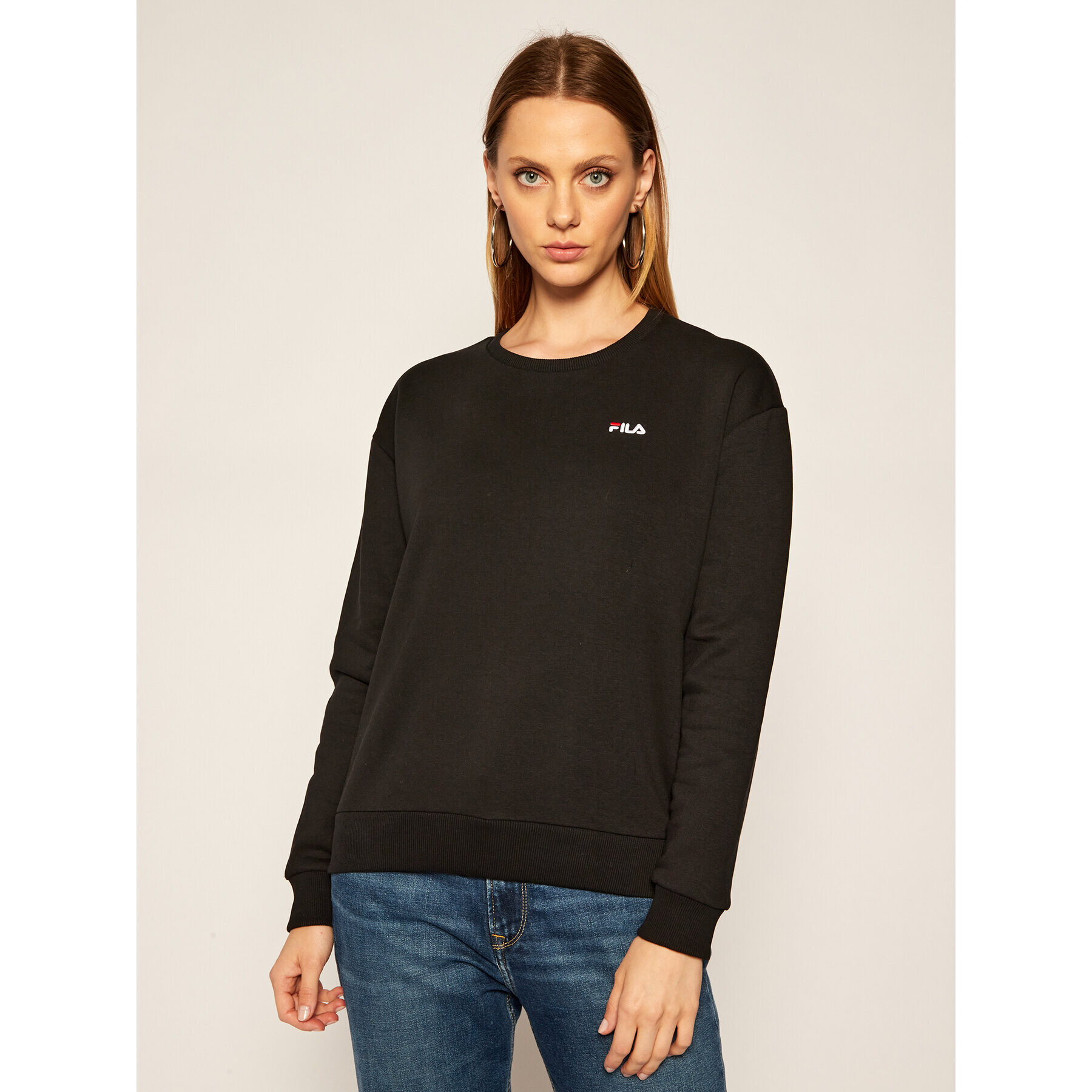 Fila Суитшърт Effie Crew Sweat 687467 Черен Regular Fit - Pepit.bg