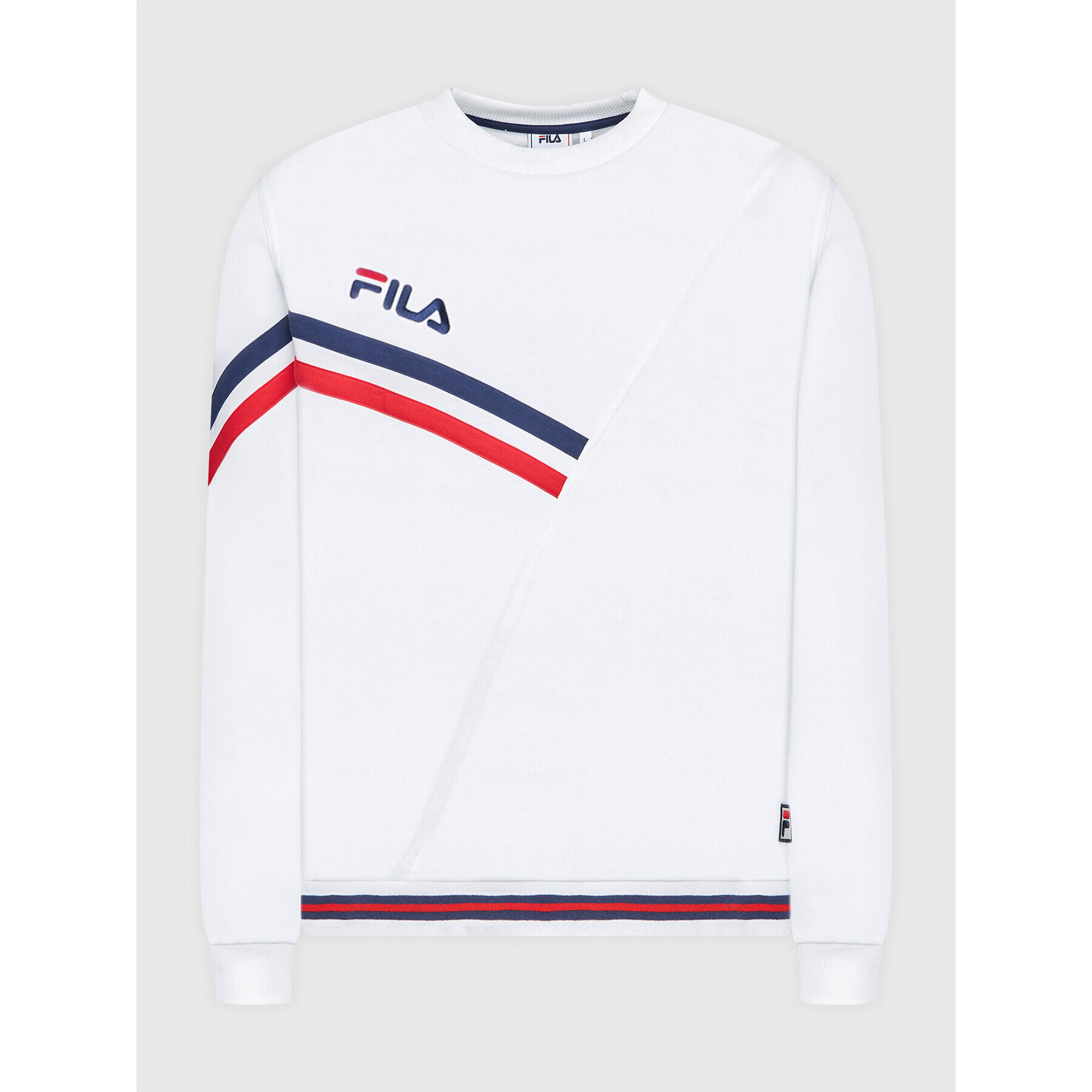 Fila Суитшърт FAM0088 Бял Regular Fit - Pepit.bg