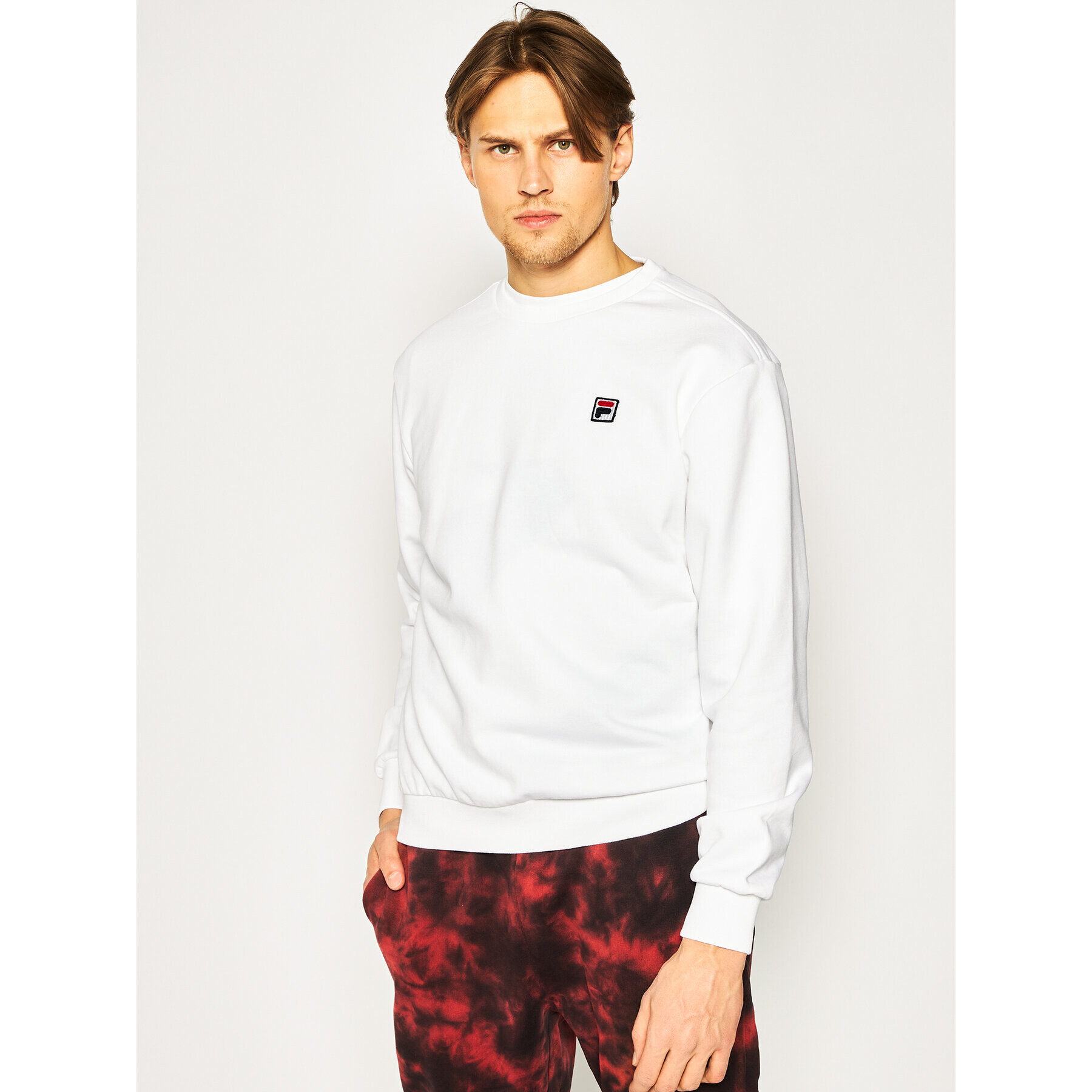 Fila Суитшърт Hector Crew Sweat 687457 Бял Regular Fit - Pepit.bg