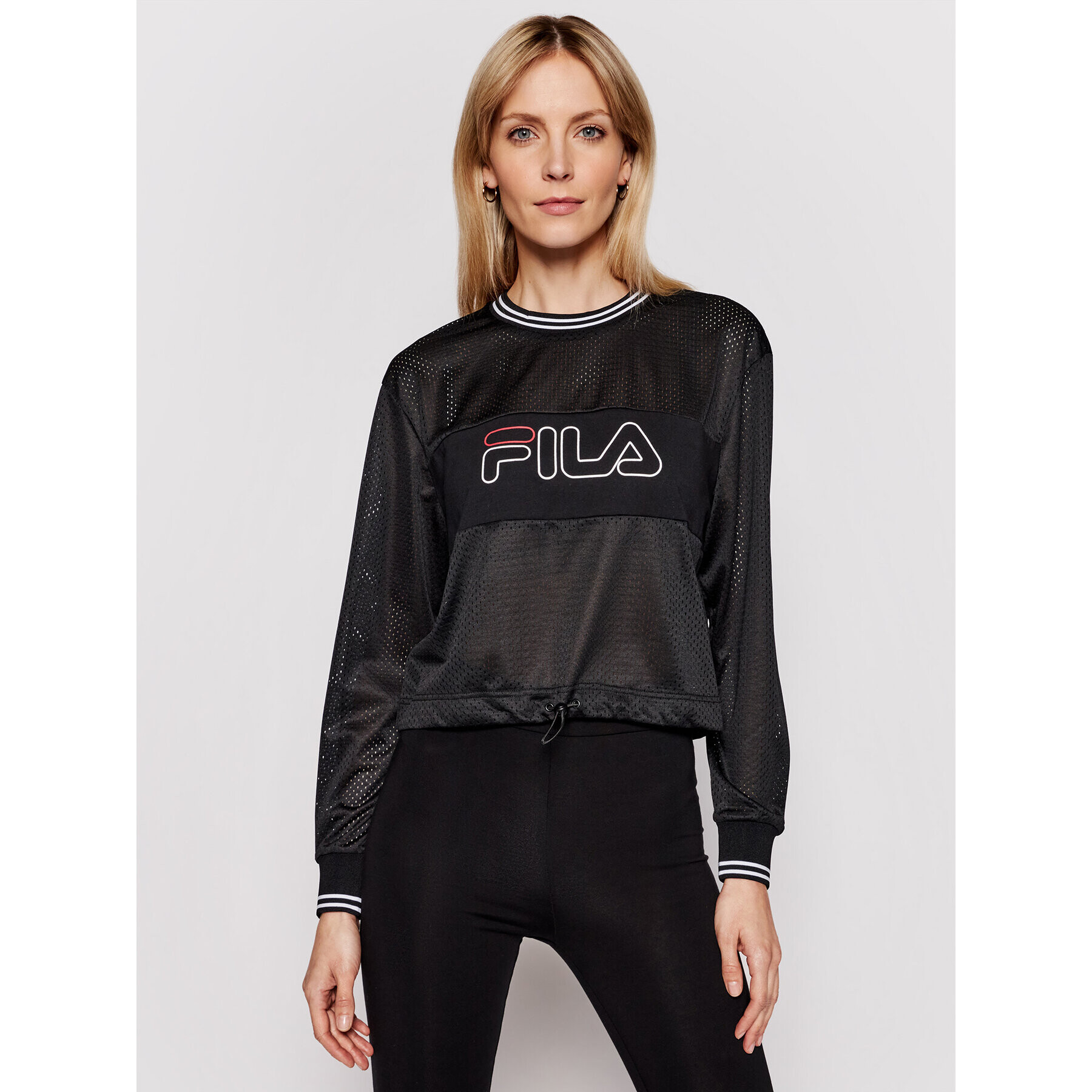 Fila Суитшърт Jalina 683300 Черен Cropped Fit - Pepit.bg