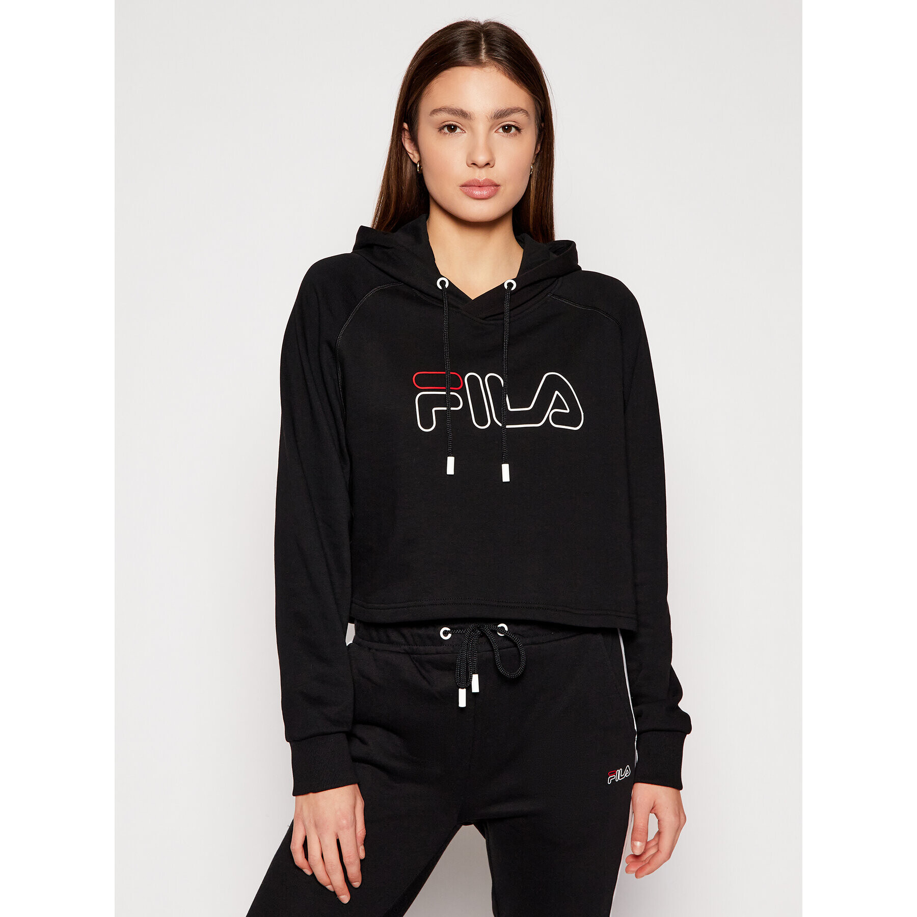 Fila Суитшърт Jana 683310 Черен Cropped Fit - Pepit.bg