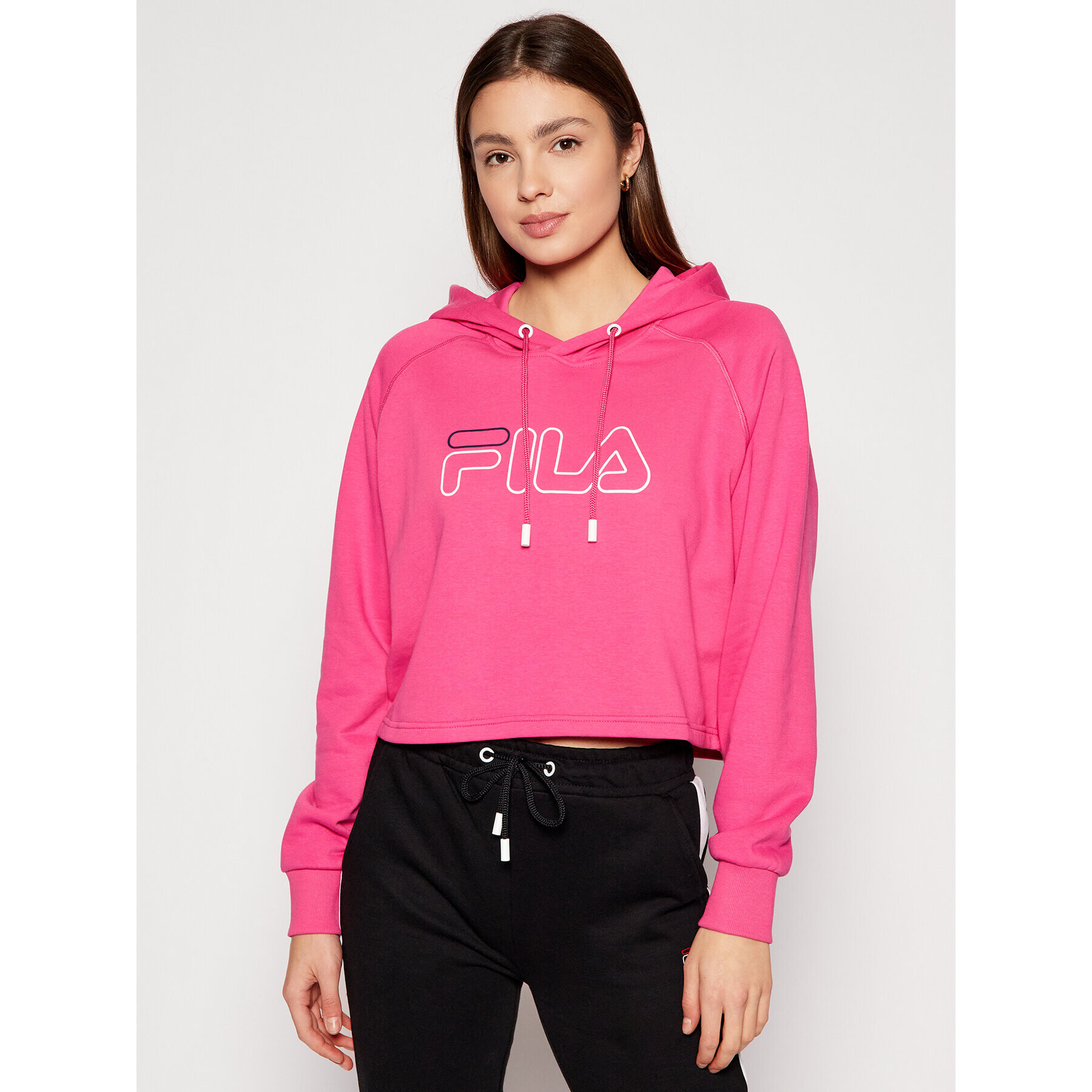 Fila Суитшърт Jana 683310 Розов Cropped Fit - Pepit.bg