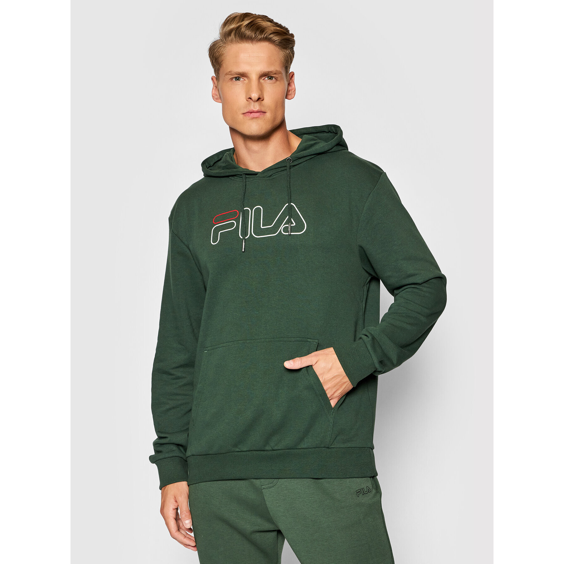 Fila Суитшърт Laban 687125 Зелен Regular Fit - Pepit.bg