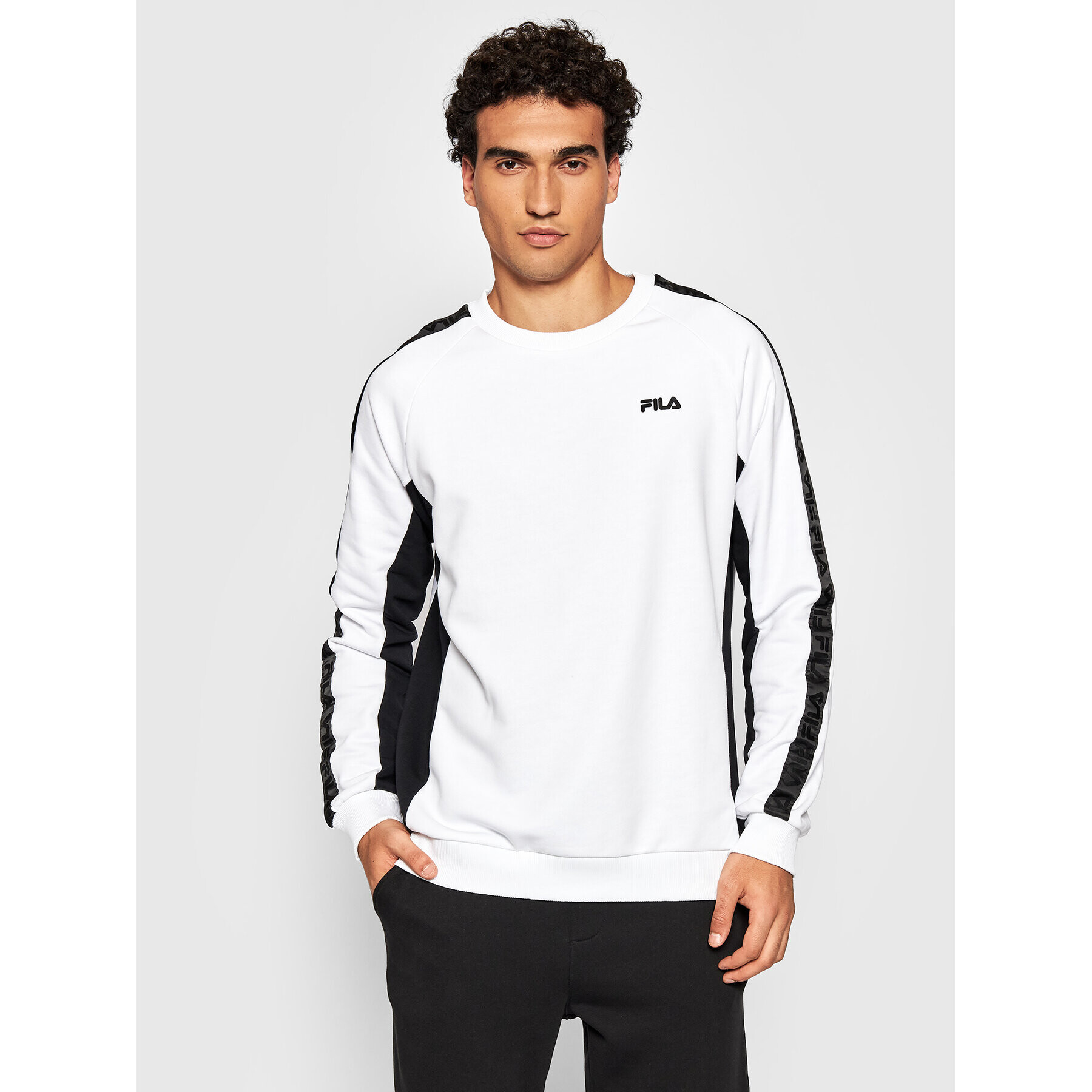 Fila Суитшърт Natan 688997 Бял Regular Fit - Pepit.bg