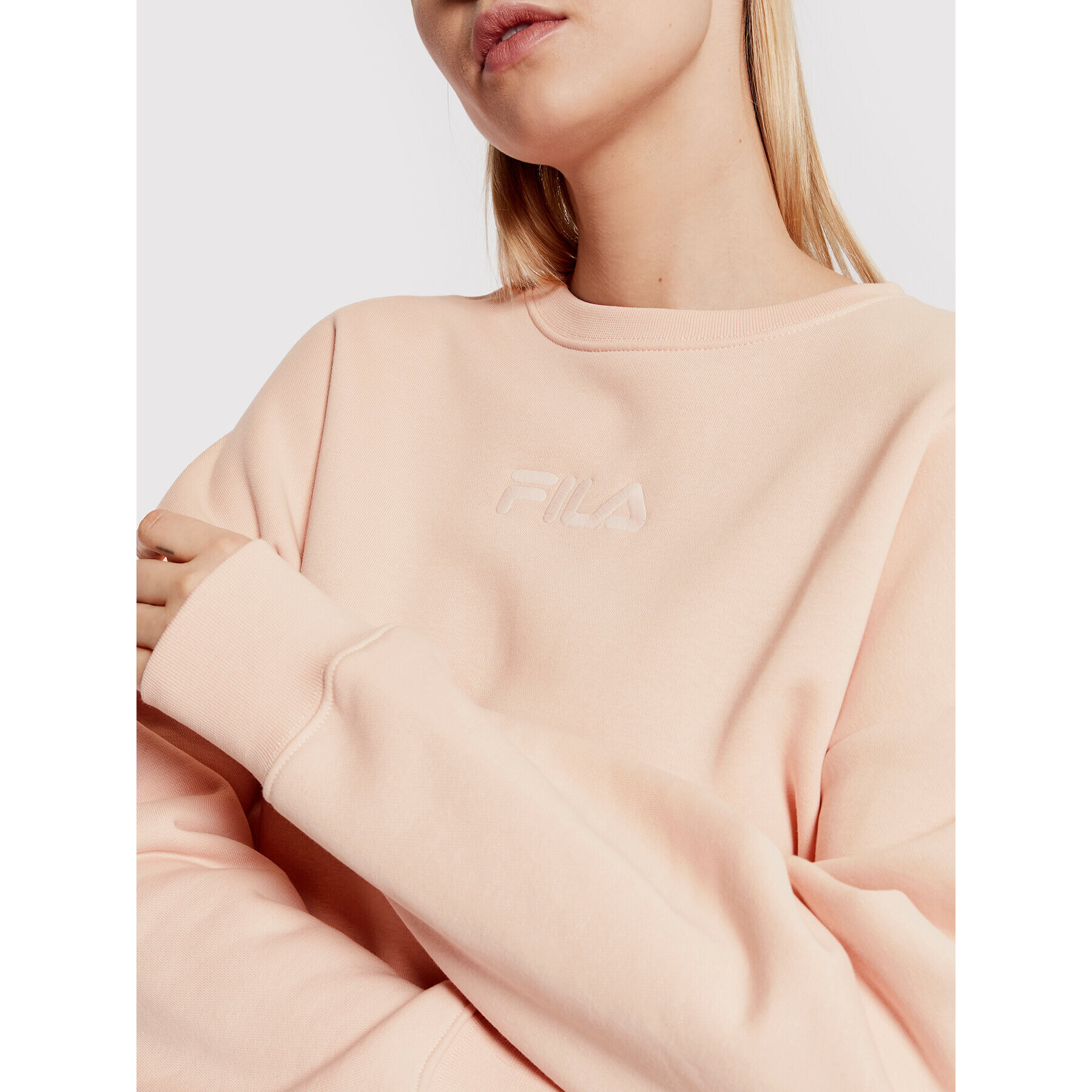 Fila Суитшърт Nessa 689777 Розов Oversize - Pepit.bg