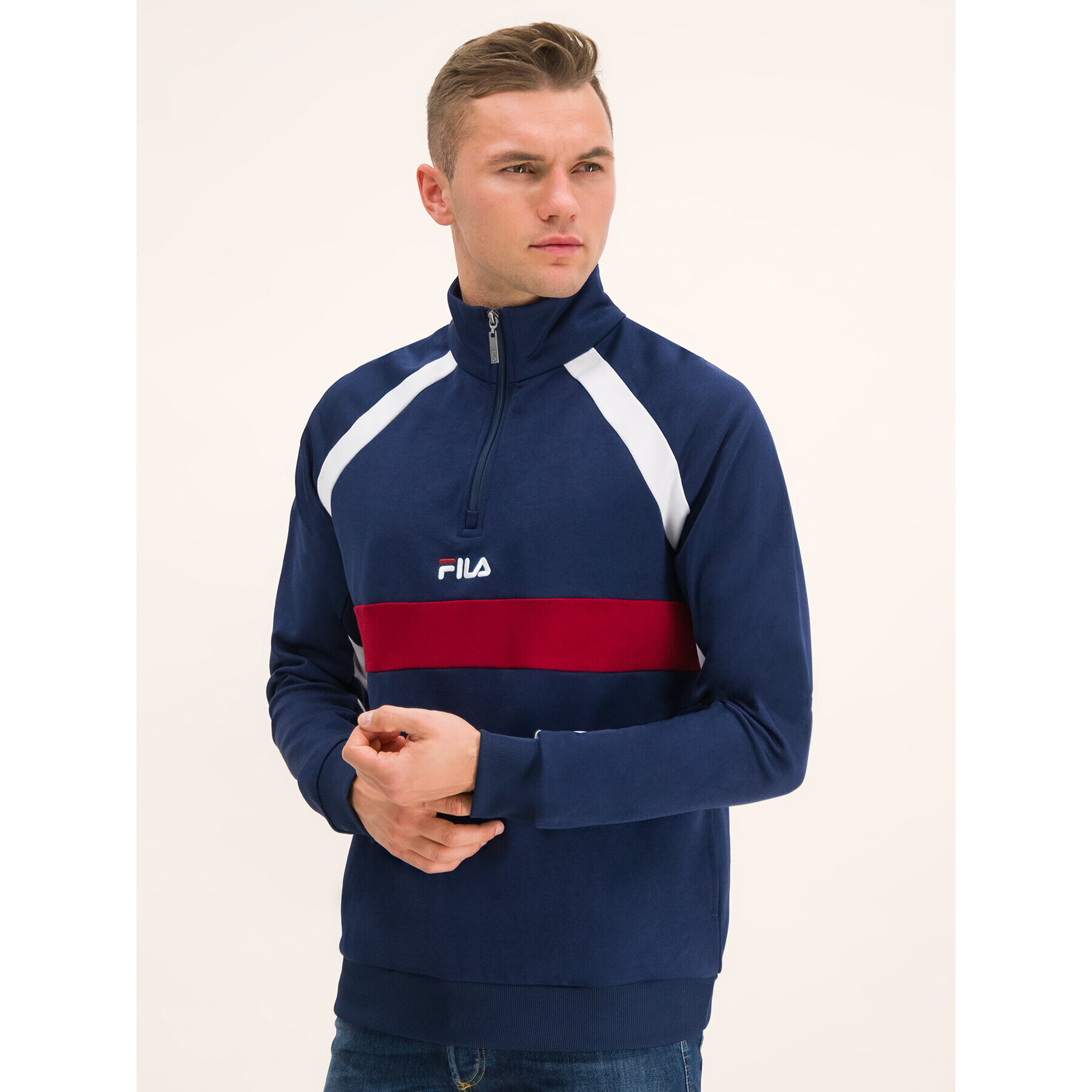 Fila Суитшърт Oligert 687237 Тъмносин Regular Fit - Pepit.bg