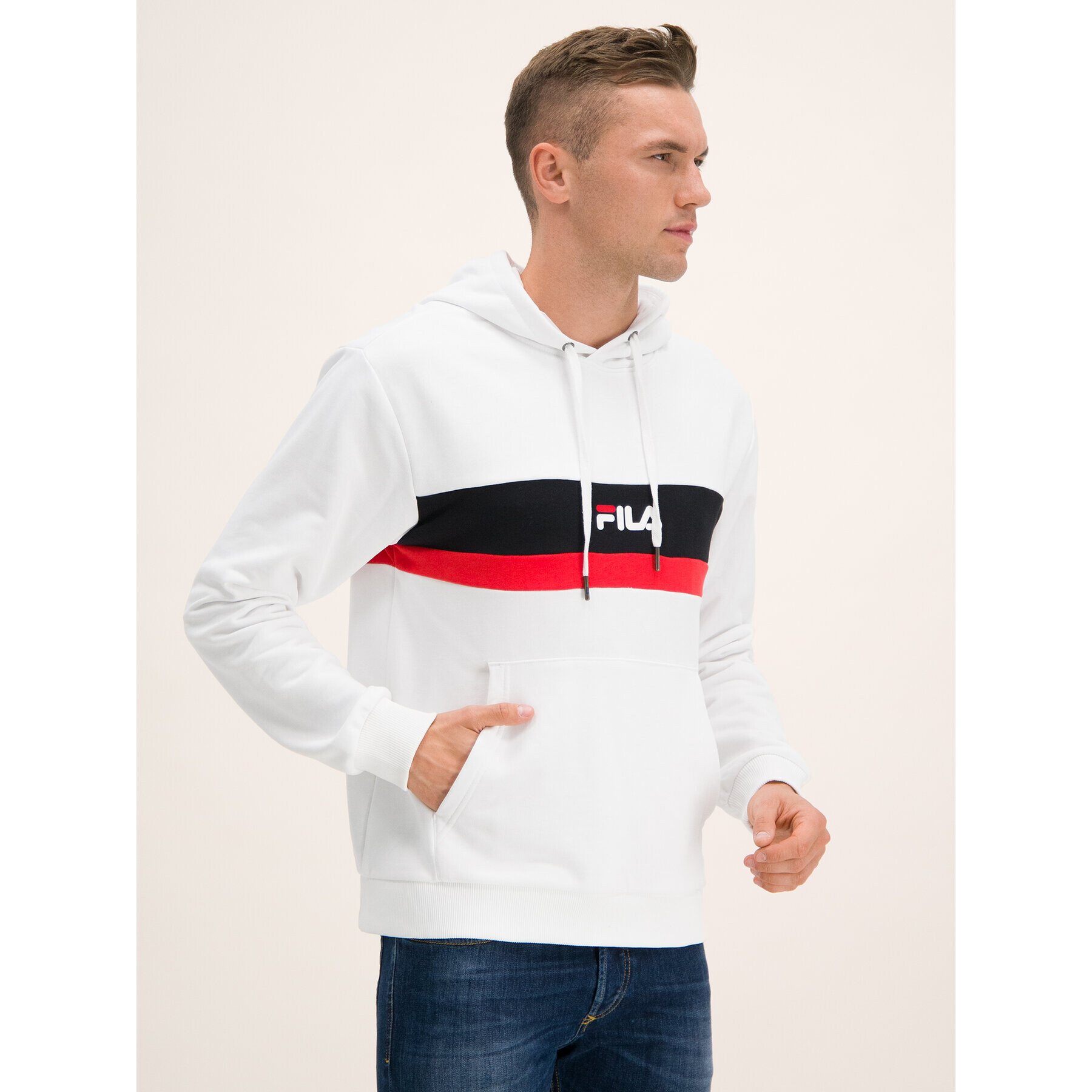 Fila Суитшърт Radomir 687232 Бял Regular Fit - Pepit.bg