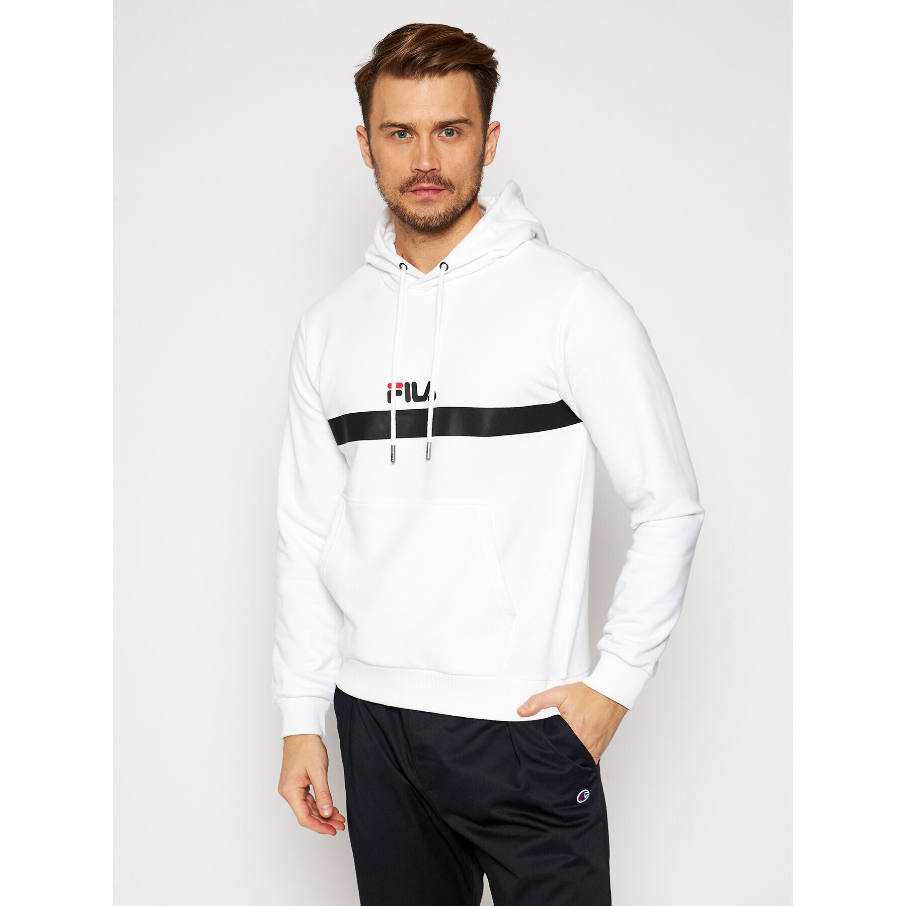 Fila Суитшърт Savion 687991 Бял Regular Fit - Pepit.bg