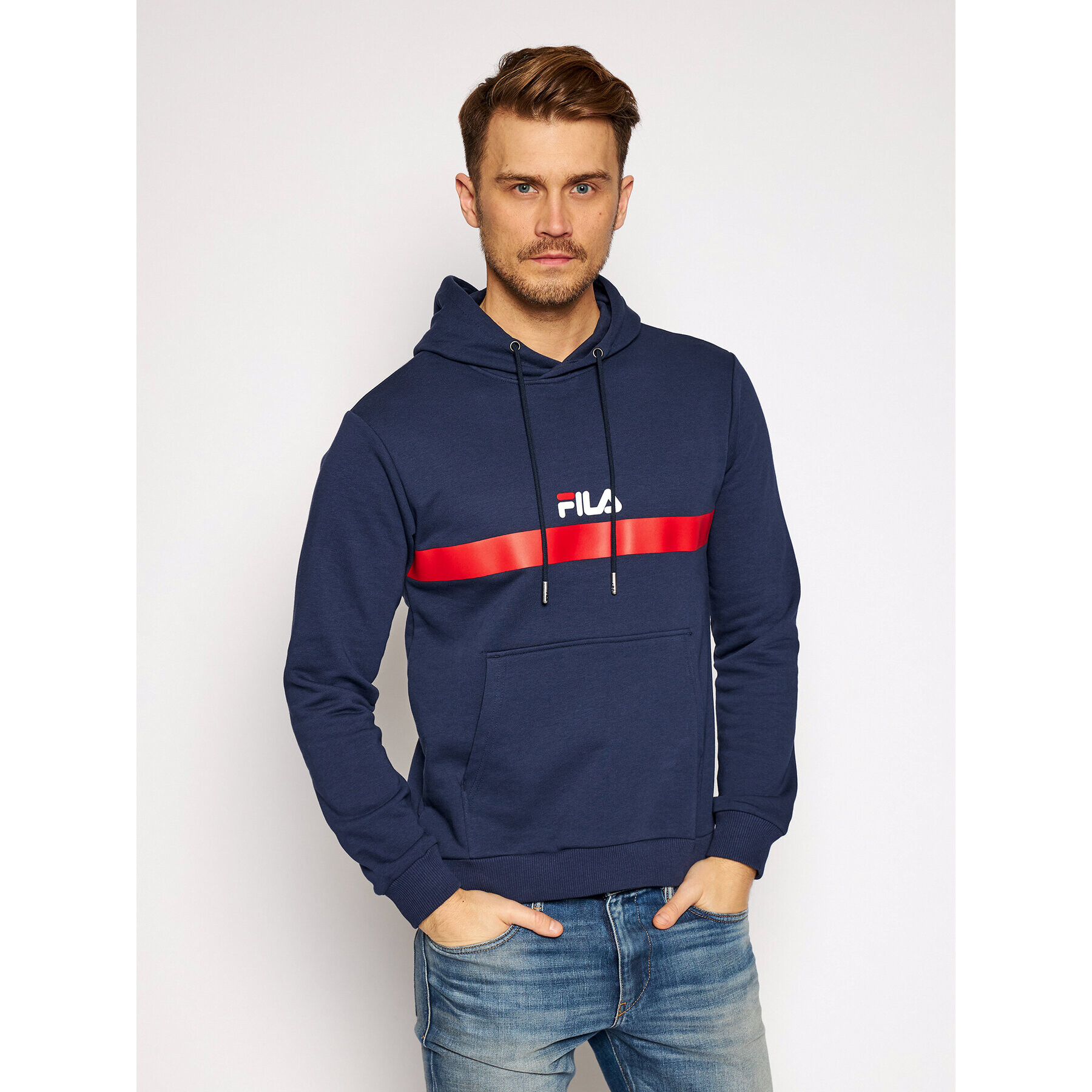 Fila Суитшърт Savion 687991 Тъмносин Regular Fit - Pepit.bg