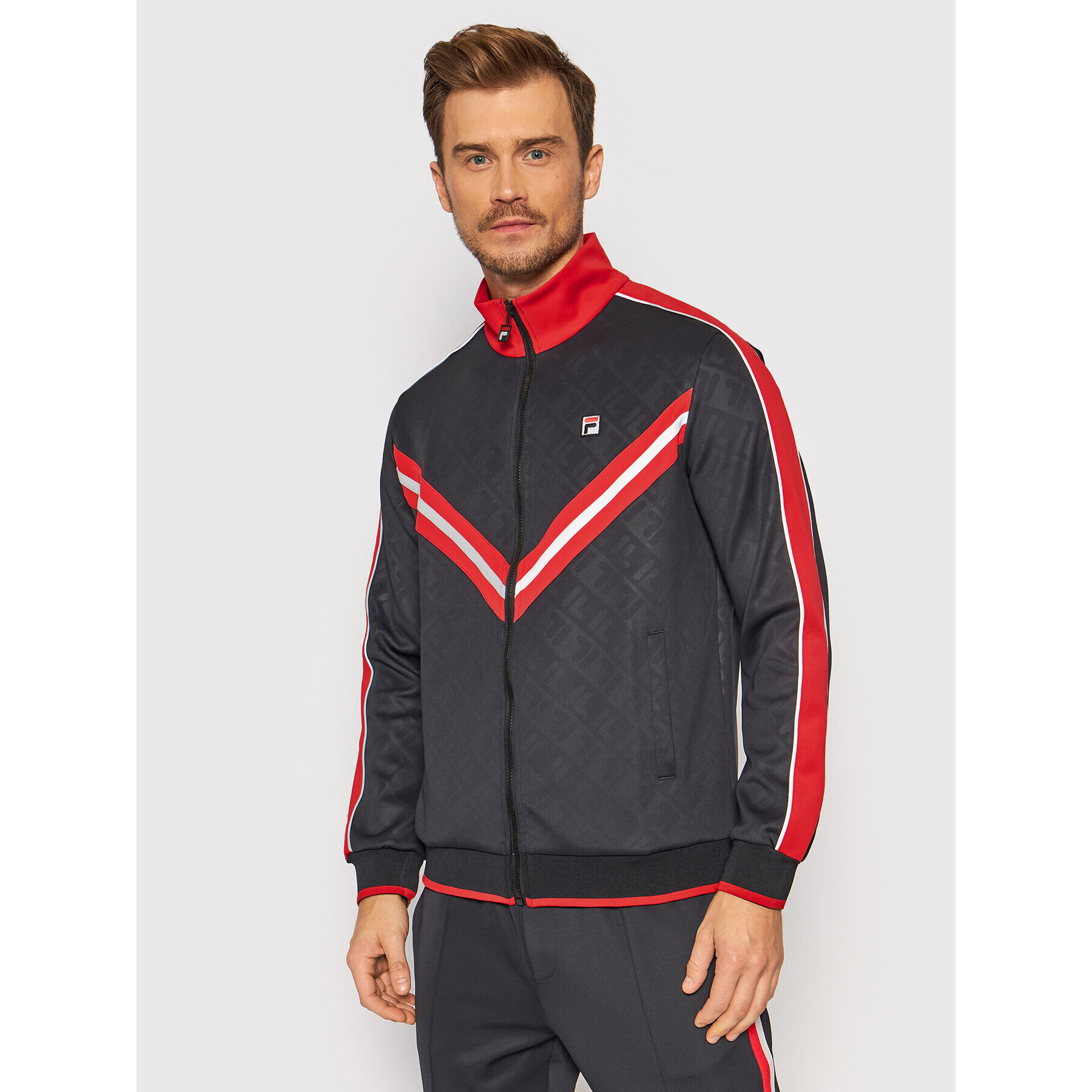 Fila Суитшърт Tauri Track 689169 Черен Regular Fit - Pepit.bg