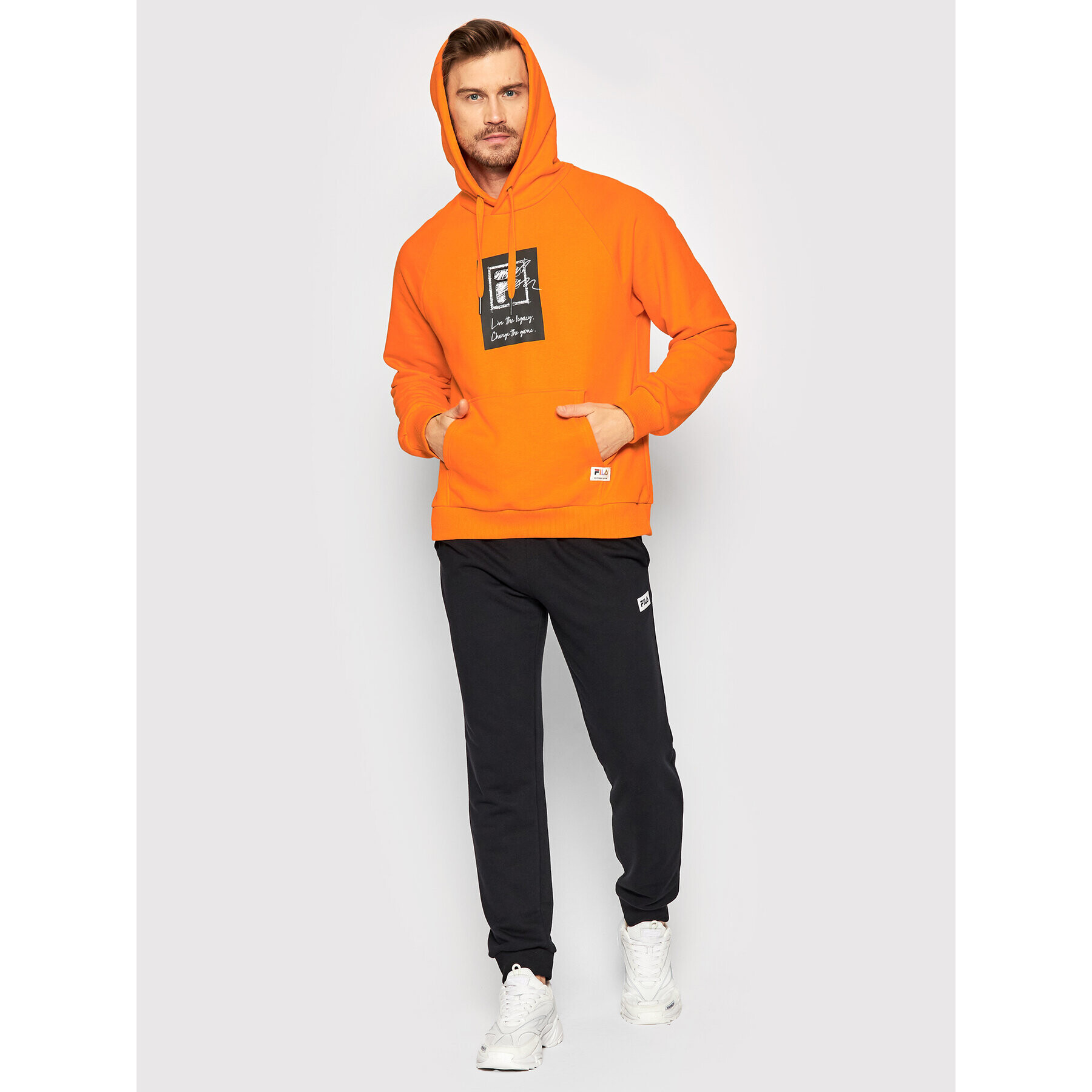 Fila Суитшърт Telc FAM0023 Оранжев Regular Fit - Pepit.bg