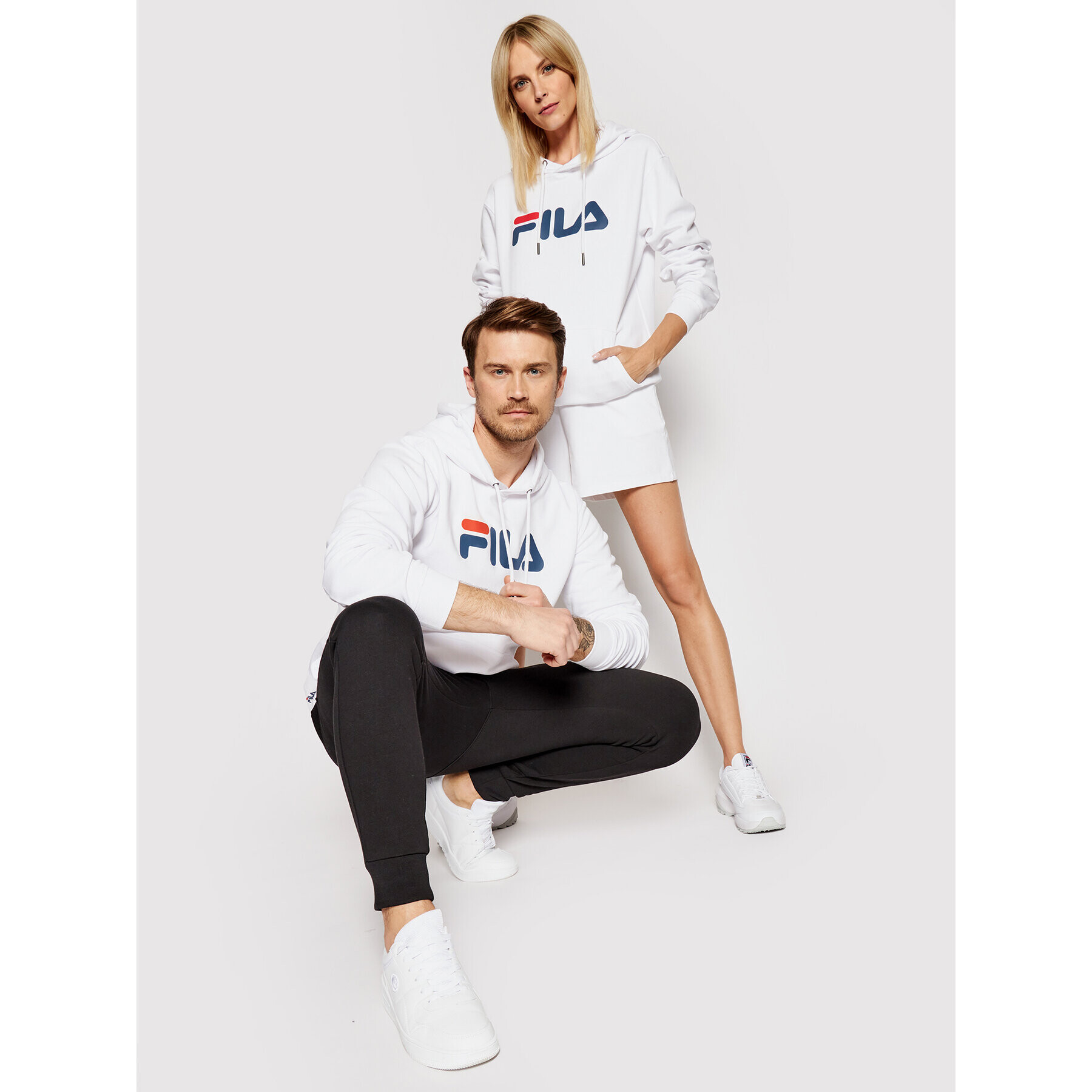 Fila Суитшърт Unisex 681090 Бял Regular Fit - Pepit.bg